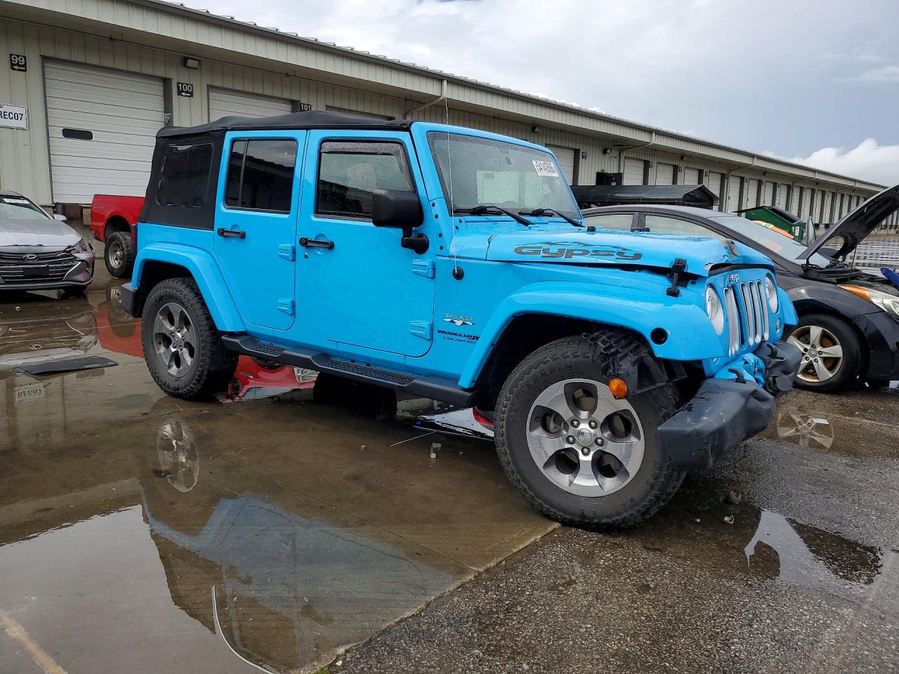 2018 Jeep Wrangler Unlimited Sahara Blue vin: 1C4BJWEG3JL918839