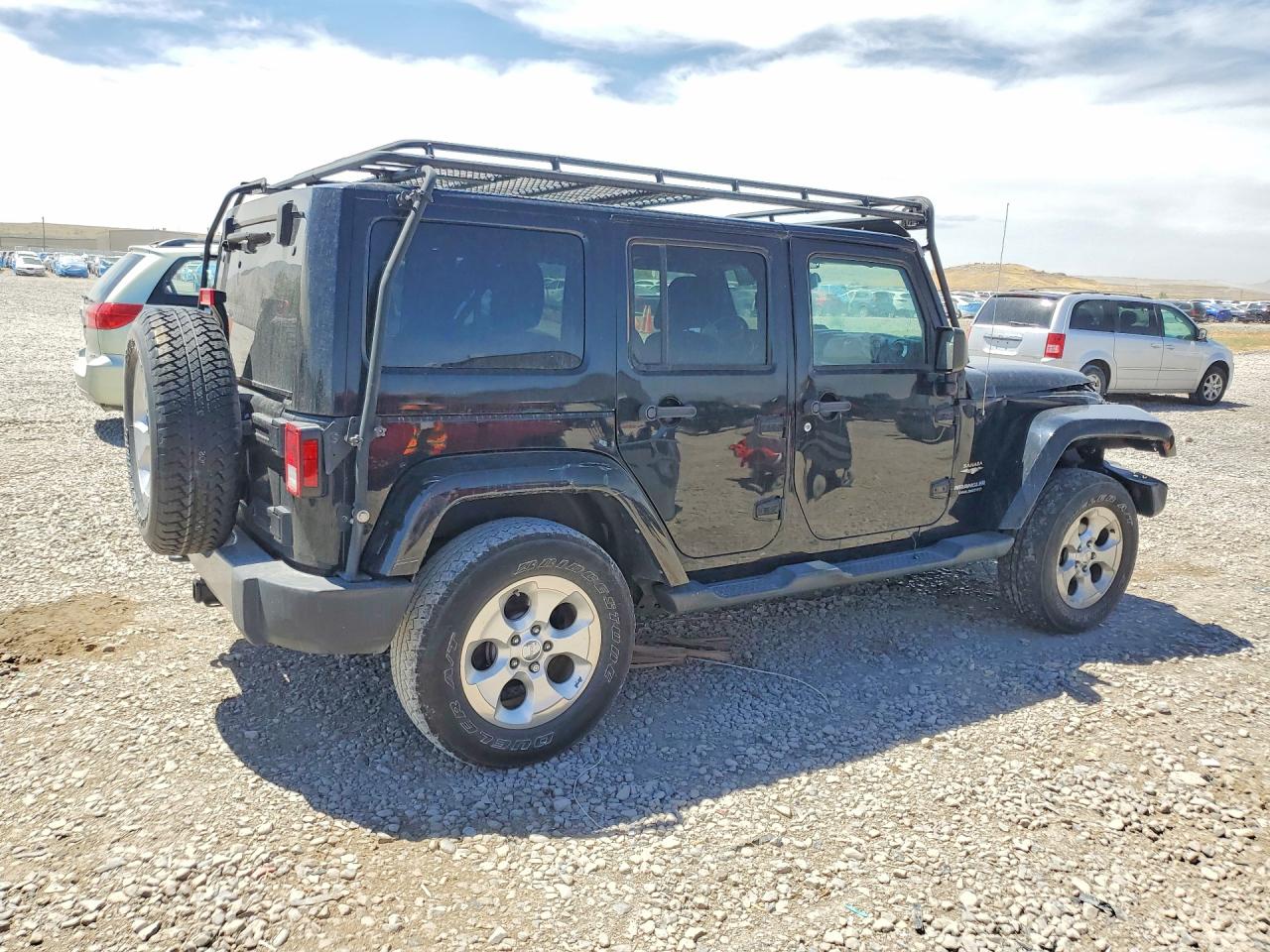 2015 Jeep Wrangler Unlimited Sahara Black vin: 1C4BJWEG4FL668003