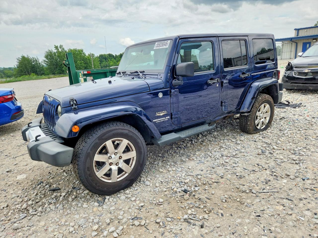 2013 Jeep Wrangler Unlimited Sahara Blue vin: 1C4BJWEG5DL506295