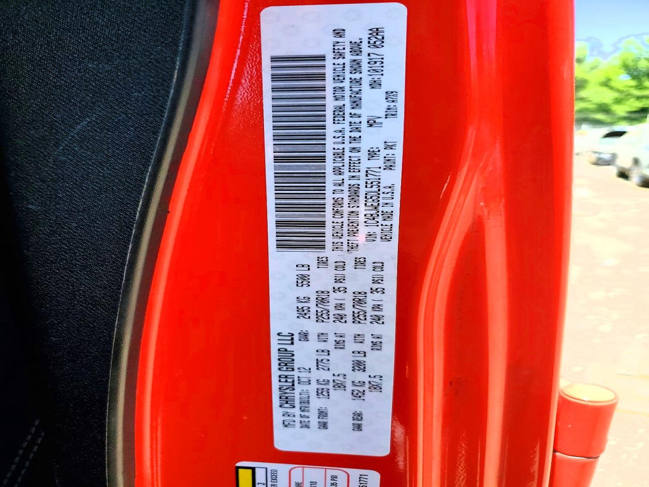 2013 Jeep Wrangler Unlimited Sahara Red vin: 1C4BJWEG5DL551771