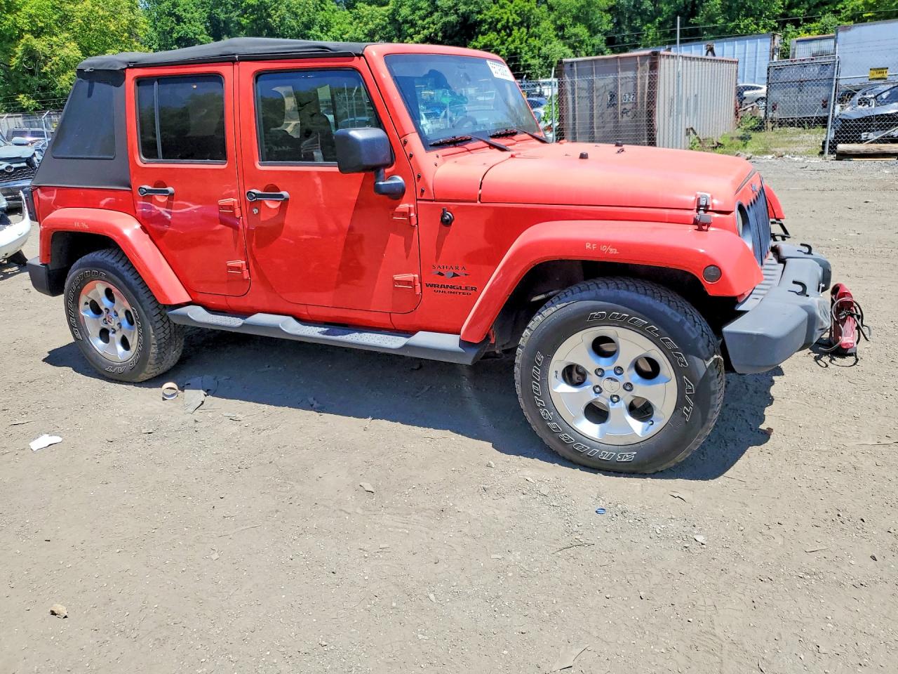 2013 Jeep Wrangler Unlimited Sahara Red vin: 1C4BJWEG5DL551771