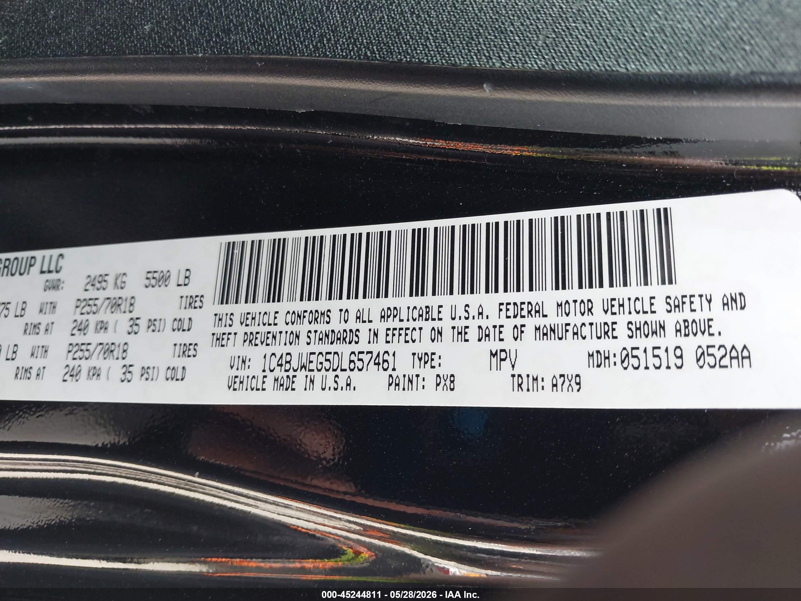 2013 Jeep Wrangler Unlimited Sahara Black vin: 1C4BJWEG5DL657461