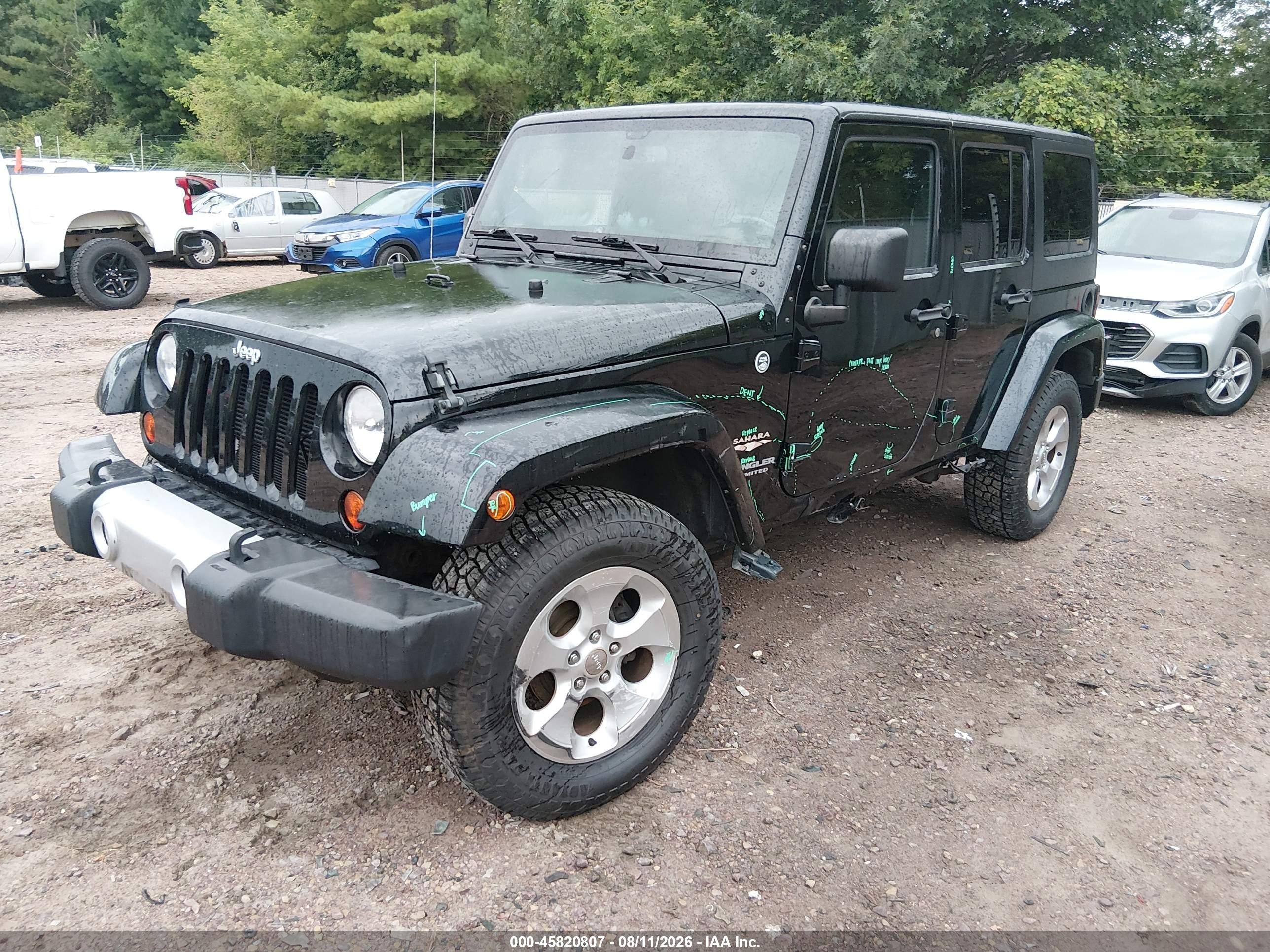 2013 Jeep Wrangler Unlimited Sahara Black vin: 1C4BJWEG5DL703791