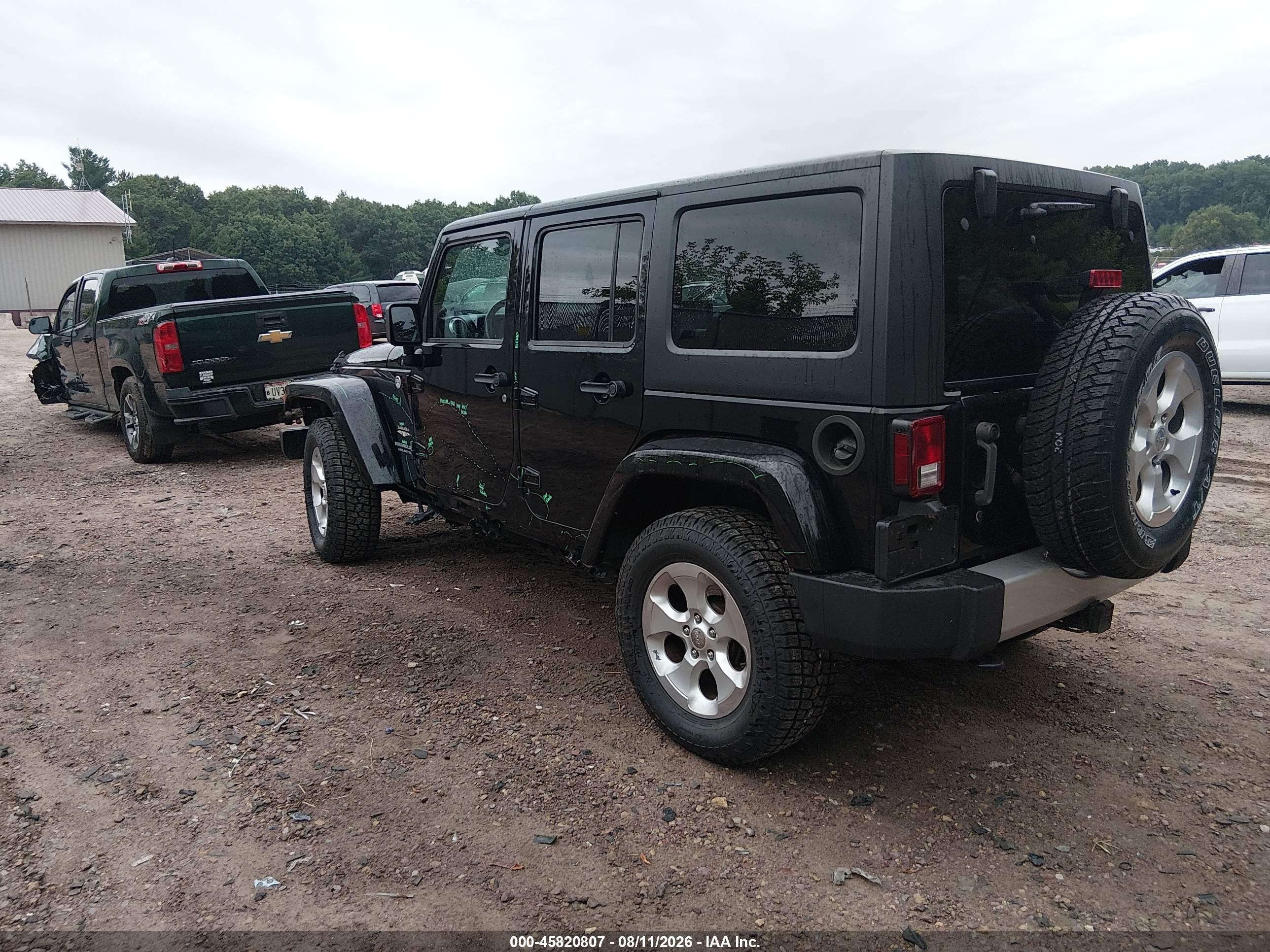 2013 Jeep Wrangler Unlimited Sahara Black vin: 1C4BJWEG5DL703791