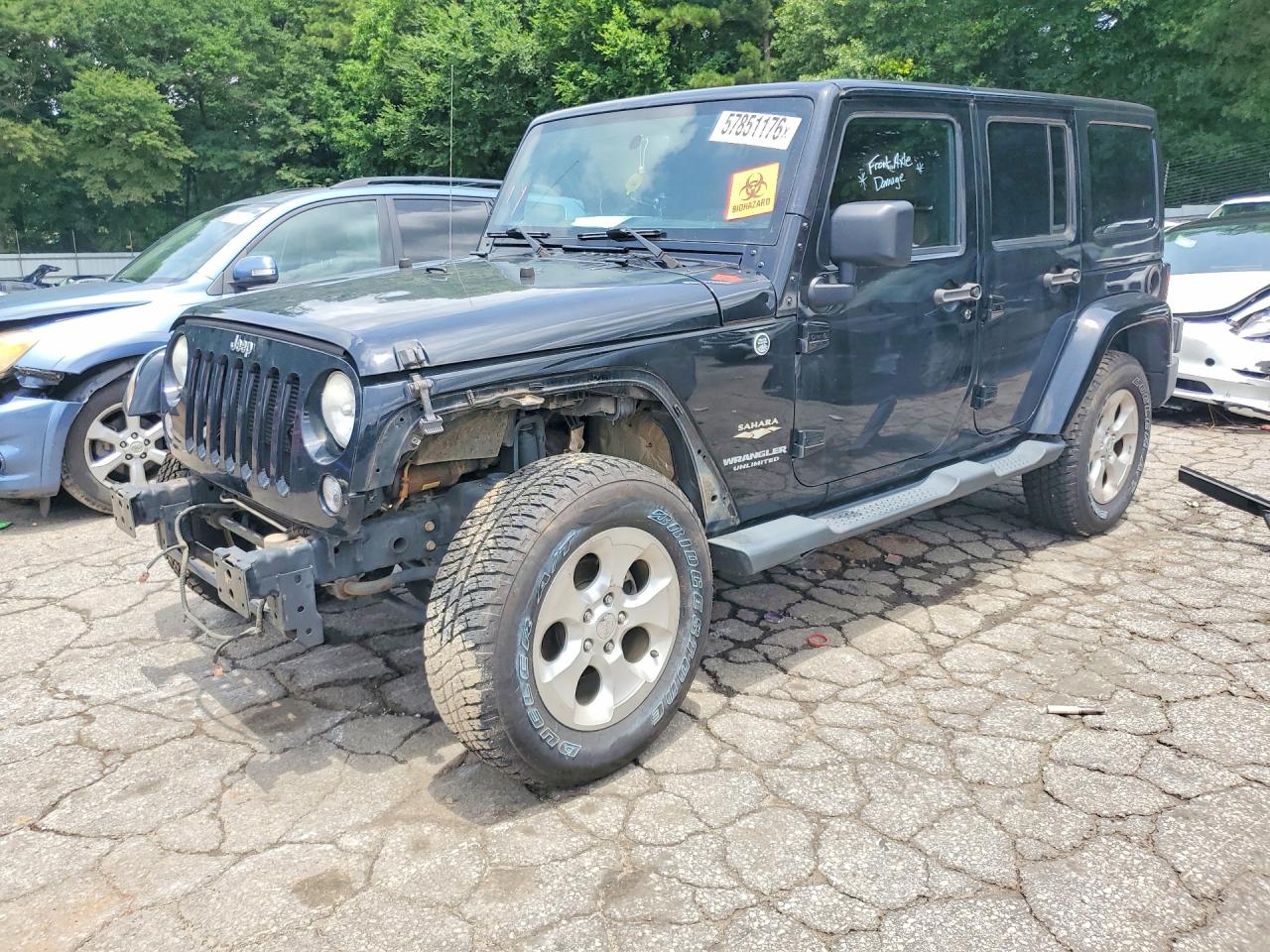 2015 Jeep Wrangler Unlimited Sahara Black vin: 1C4BJWEG5FL528235