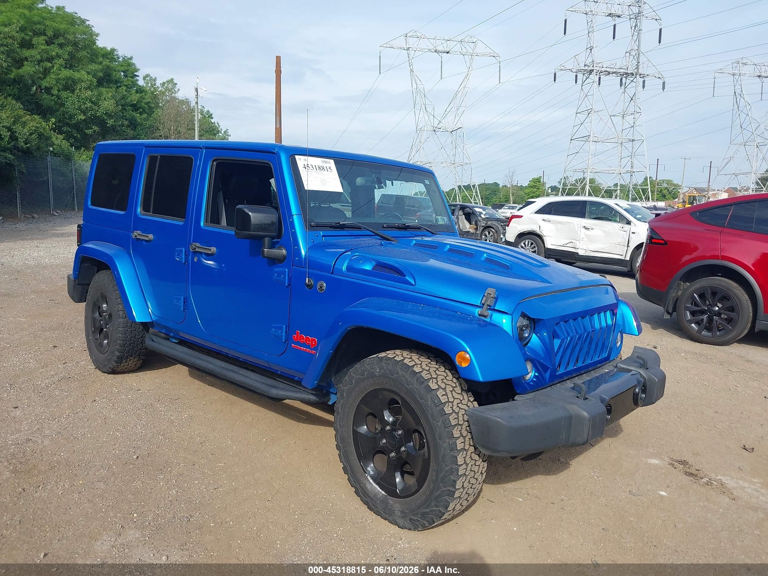 2015 Jeep Wrangler Unlimited Altitude Light Blue vin: 1C4BJWEG5FL700103
