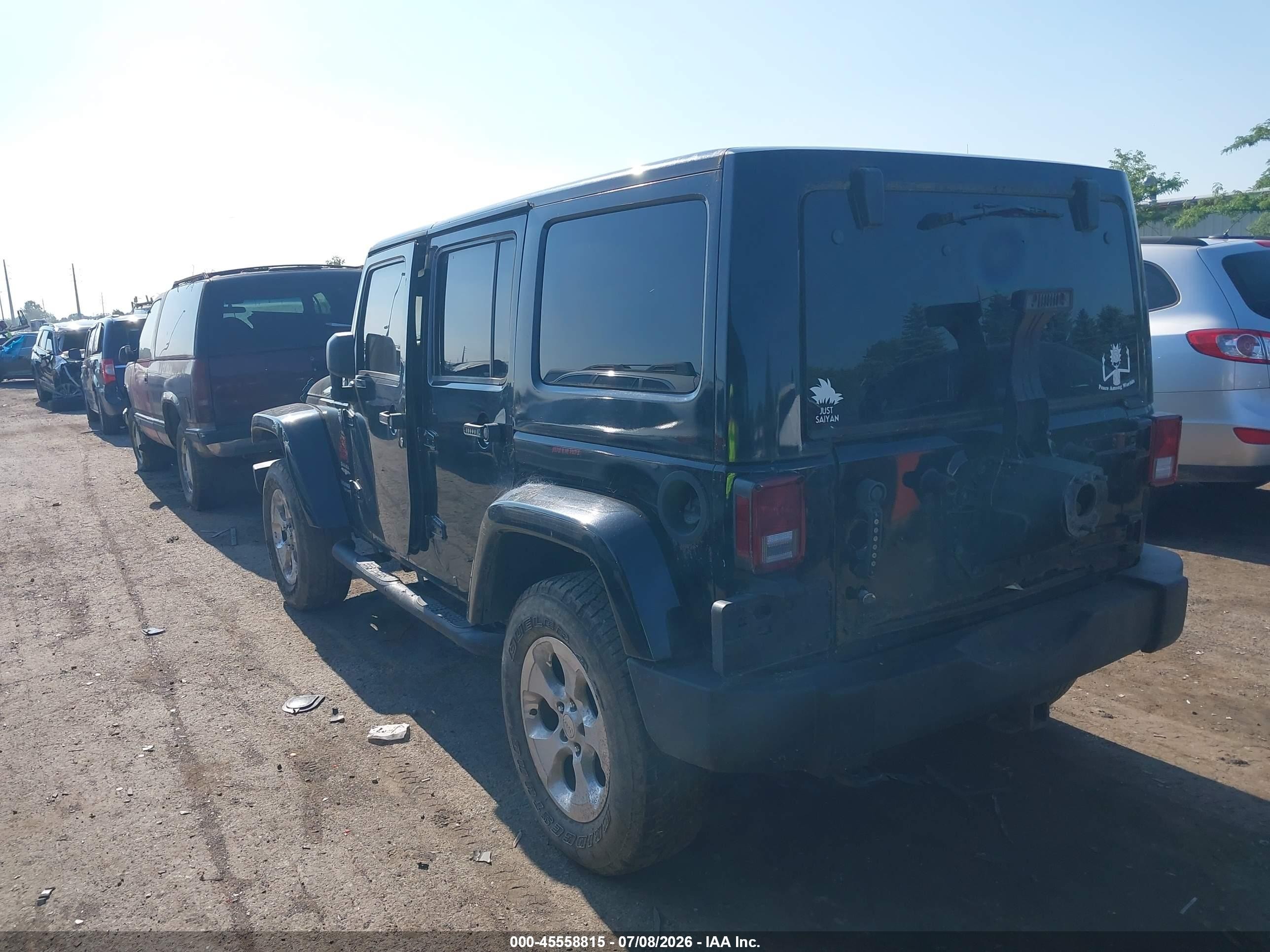 2013 Jeep Wrangler Unlimited Sahara Black vin: 1C4BJWEG6DL503745