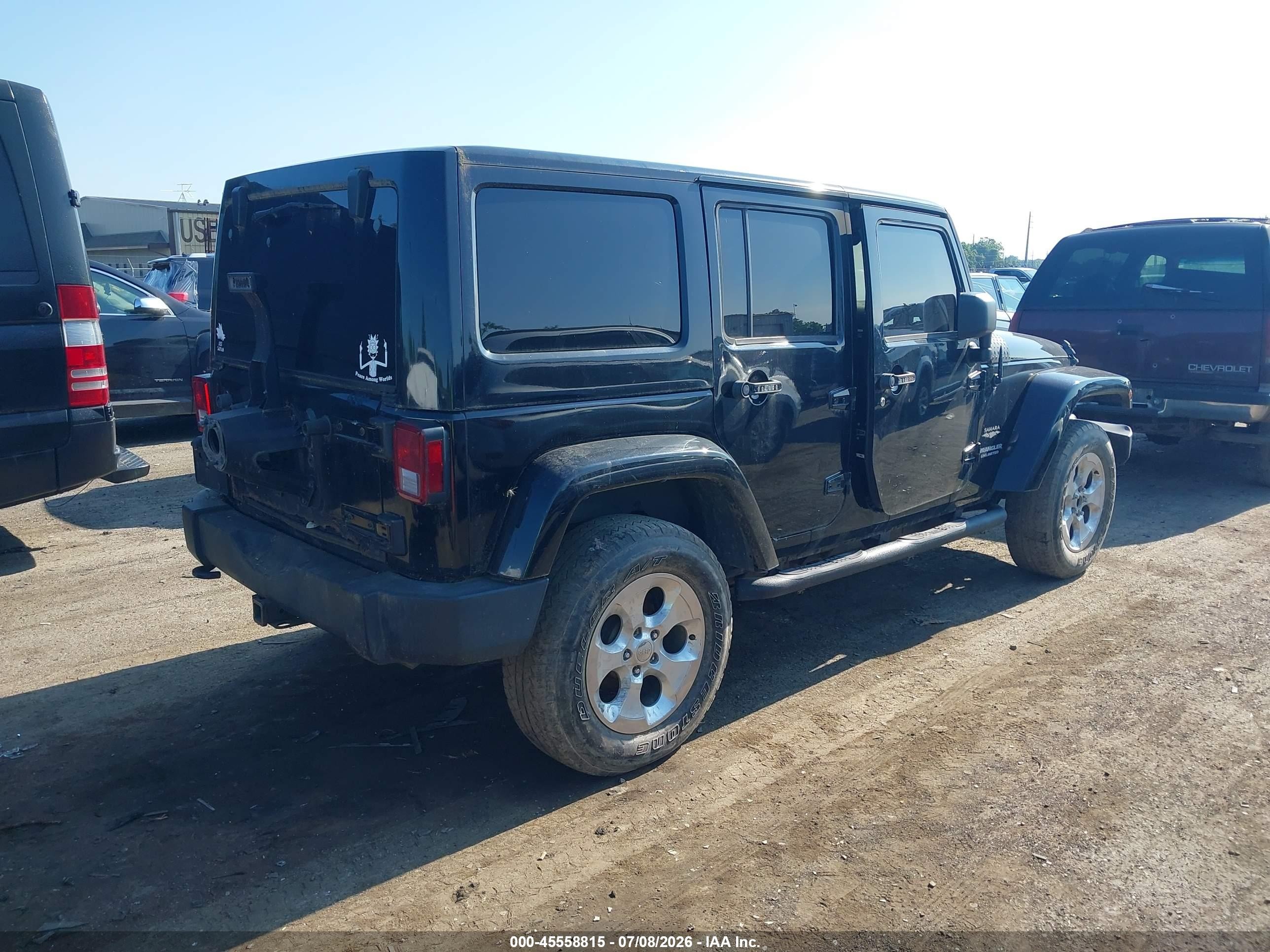 2013 Jeep Wrangler Unlimited Sahara Black vin: 1C4BJWEG6DL503745