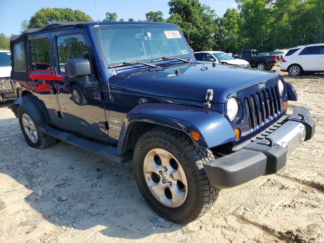 2013 Jeep Wrangler Unlimited Sahara Blue vin: 1C4BJWEG6DL534011