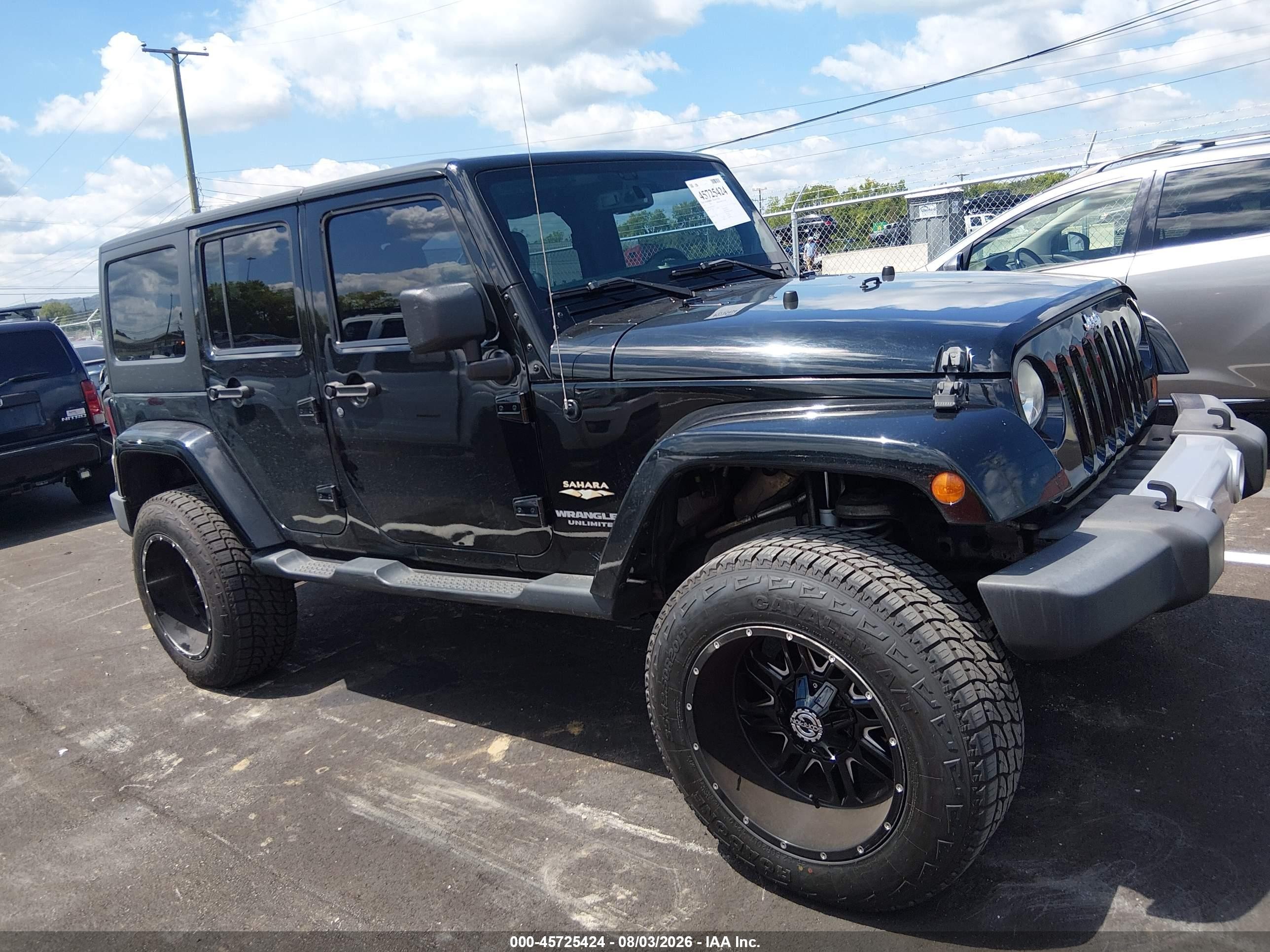 2013 Jeep Wrangler Unlimited Sahara Black vin: 1C4BJWEG6DL697077