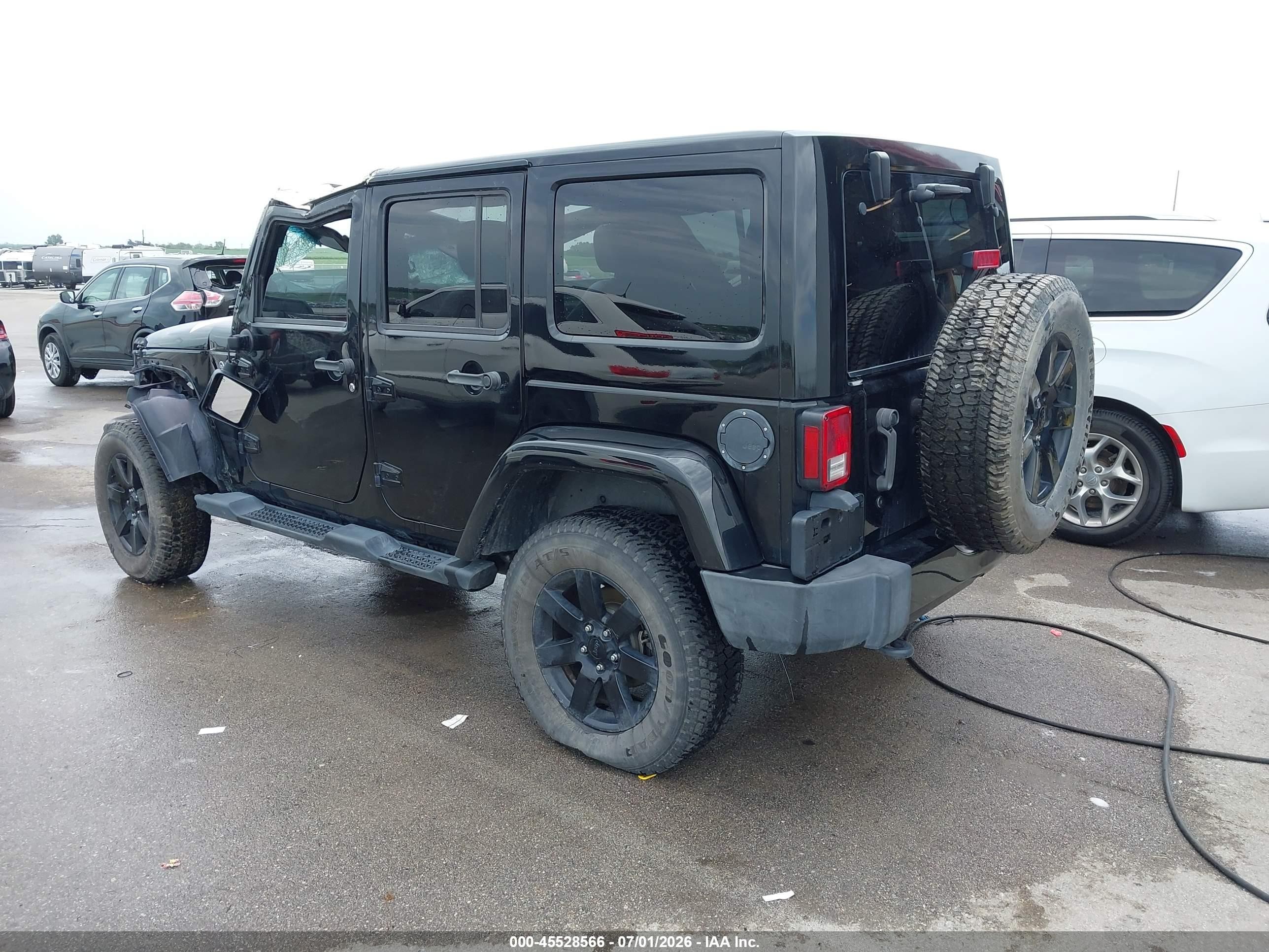 2014 Jeep Wrangler Unlimited Sahara Black vin: 1C4BJWEG6EL263324