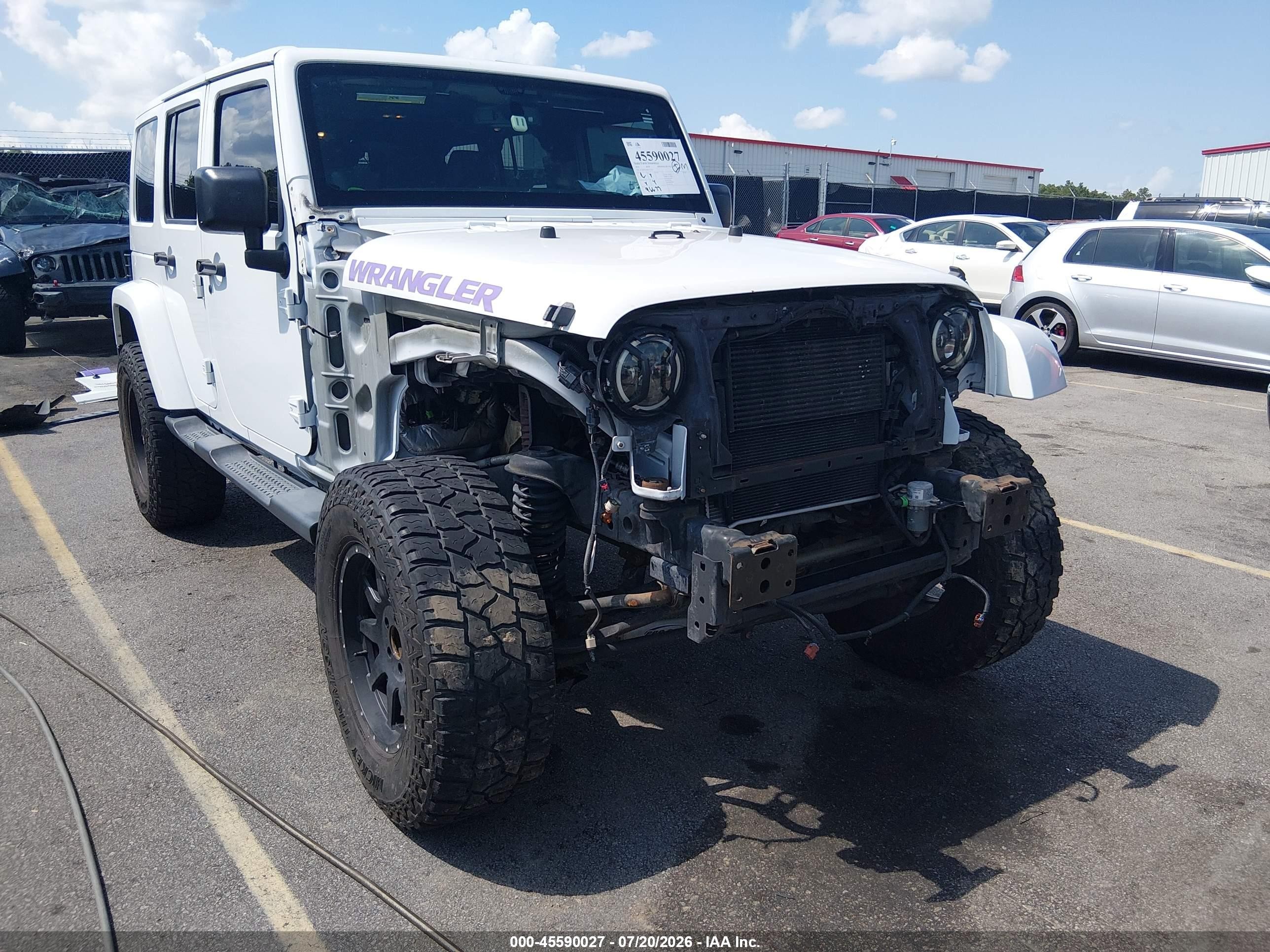 2014 Jeep Wrangler Unlimited Sahara Белый vin: 1C4BJWEG6EL272265