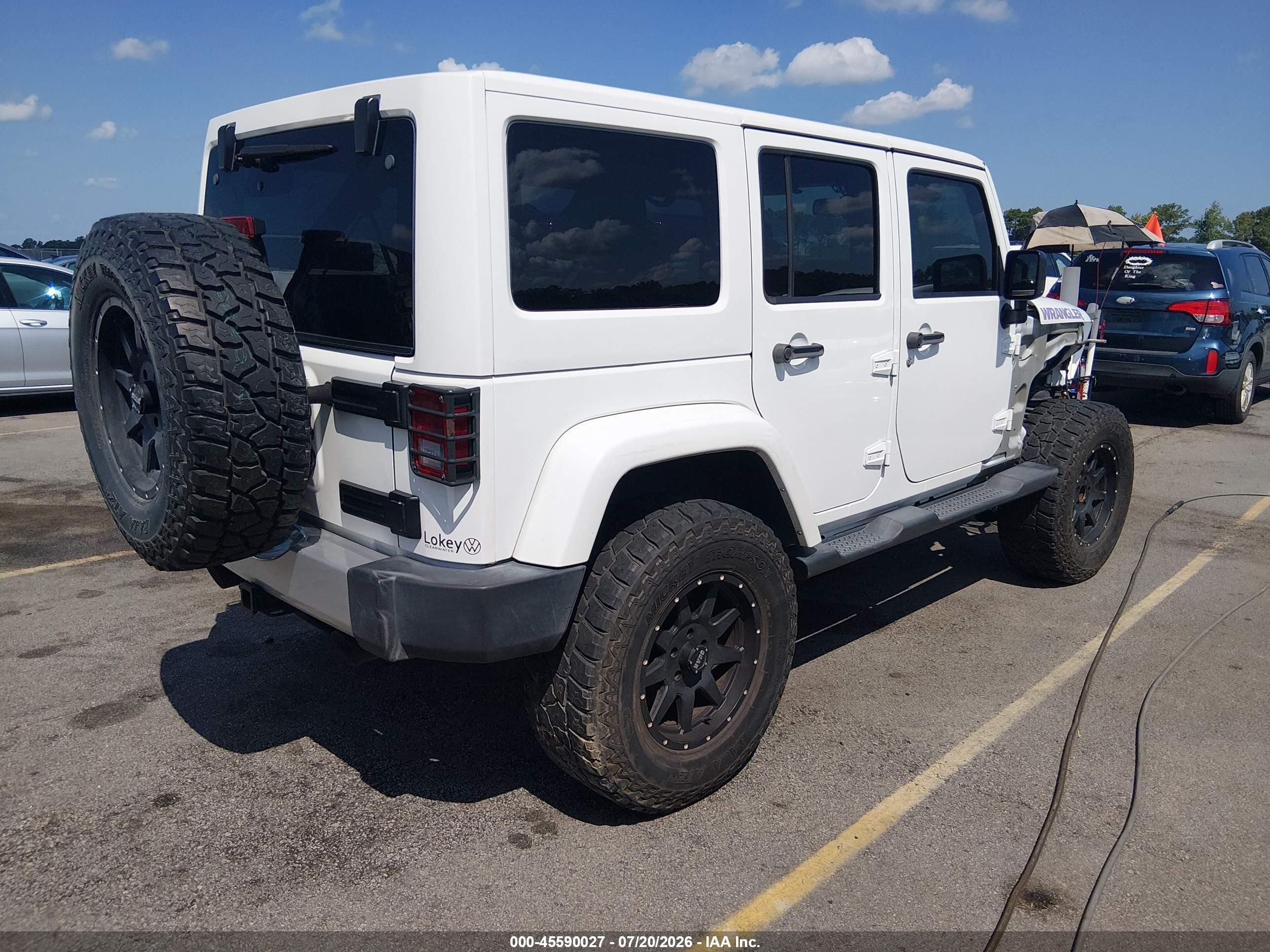 2014 Jeep Wrangler Unlimited Sahara Белый vin: 1C4BJWEG6EL272265