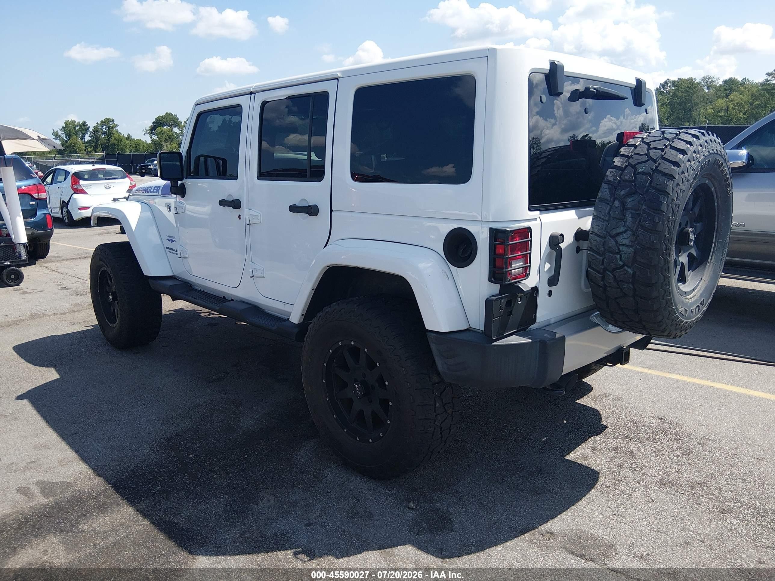 2014 Jeep Wrangler Unlimited Sahara Белый vin: 1C4BJWEG6EL272265