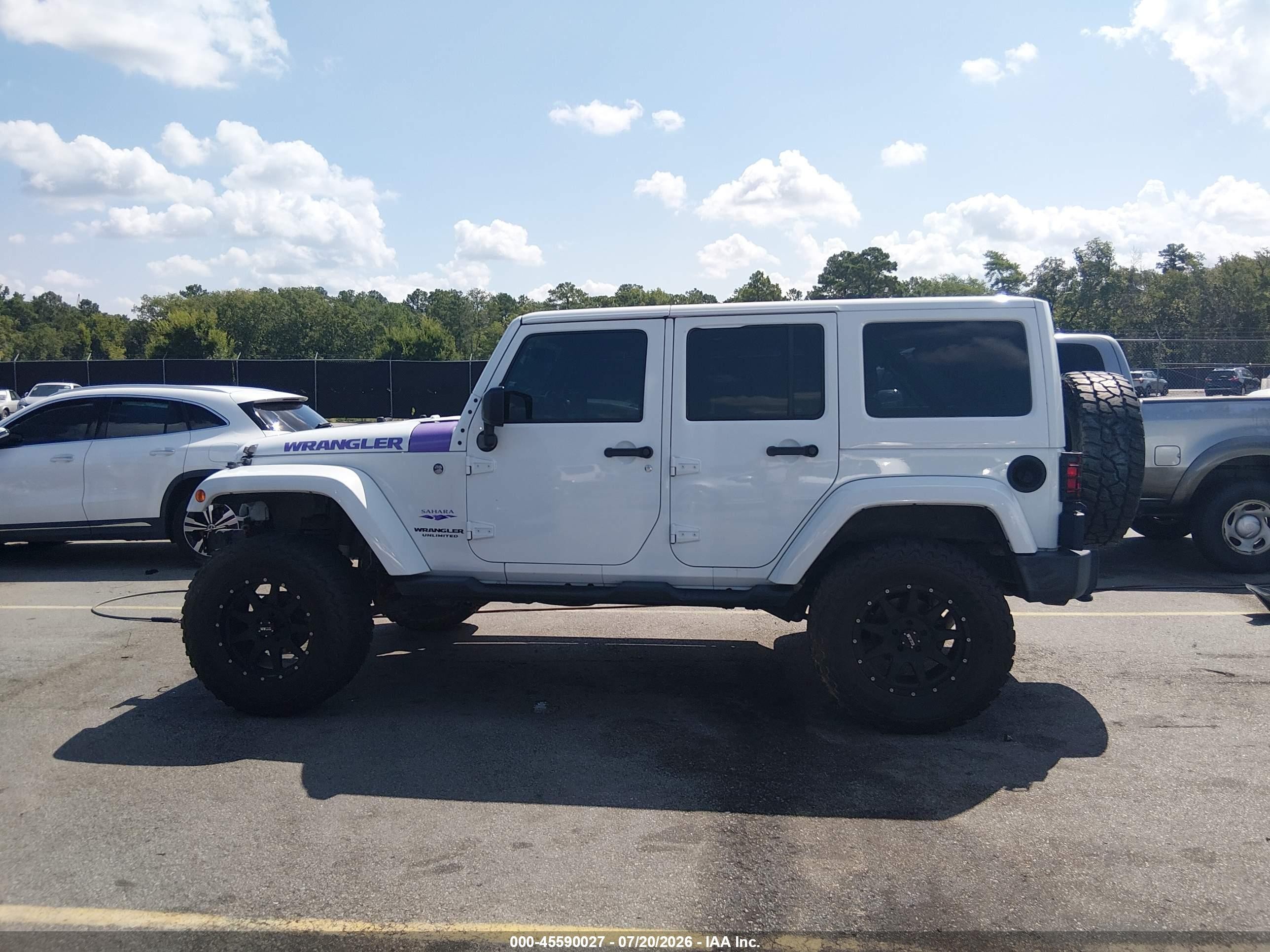 2014 Jeep Wrangler Unlimited Sahara Белый vin: 1C4BJWEG6EL272265