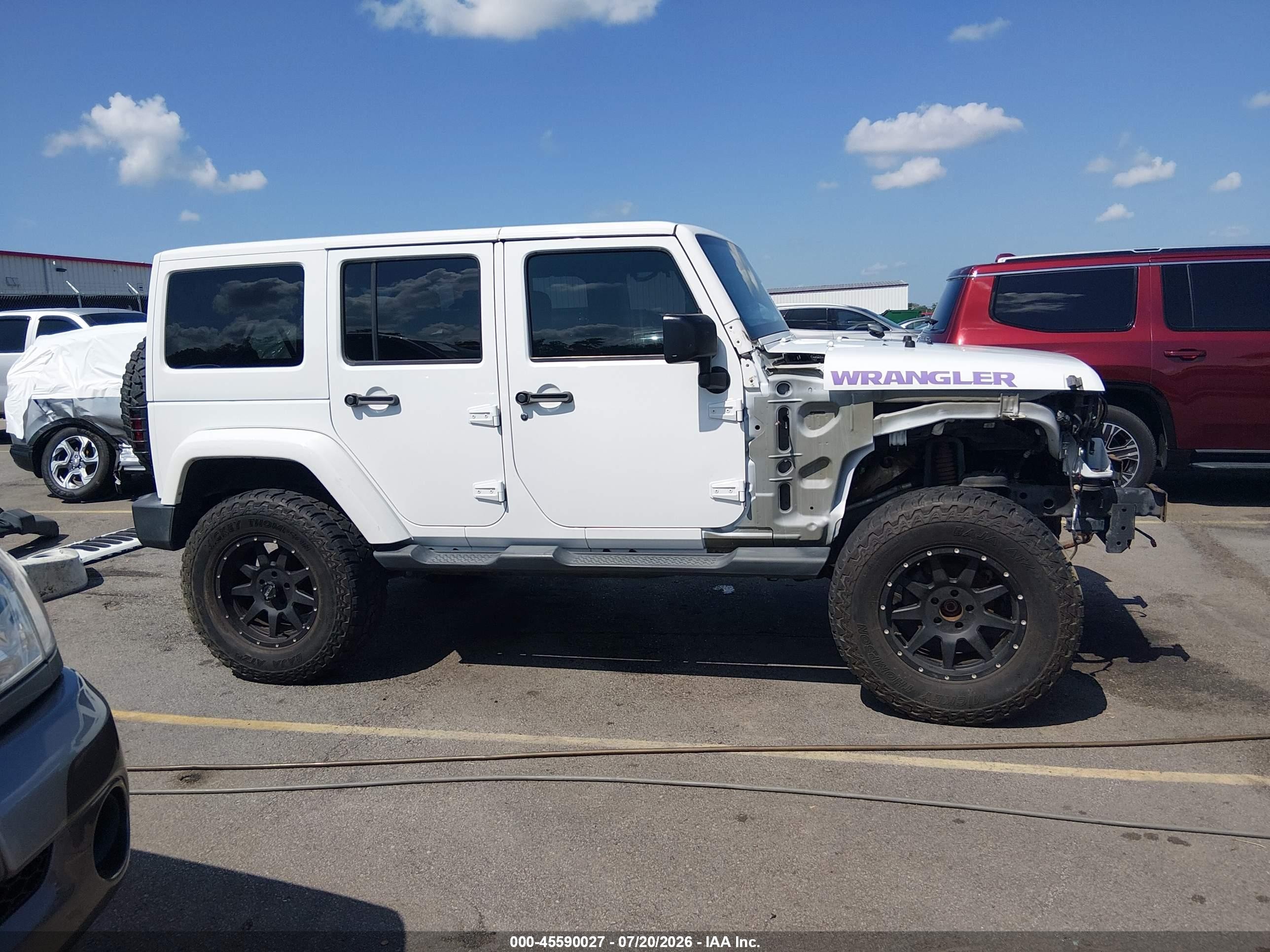 2014 Jeep Wrangler Unlimited Sahara Белый vin: 1C4BJWEG6EL272265