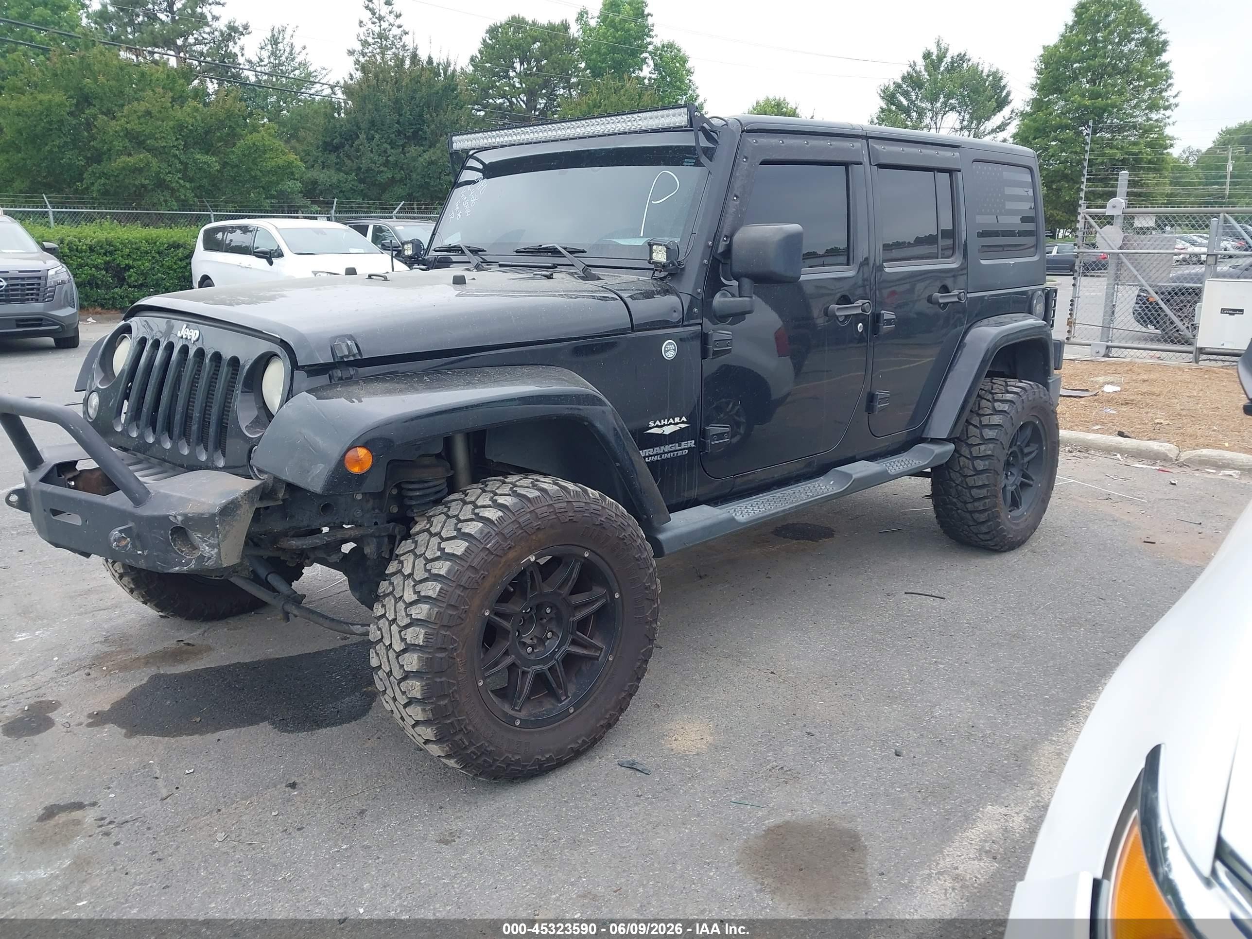 2015 Jeep Wrangler Unlimited Sahara Черный vin: 1C4BJWEG6FL504414