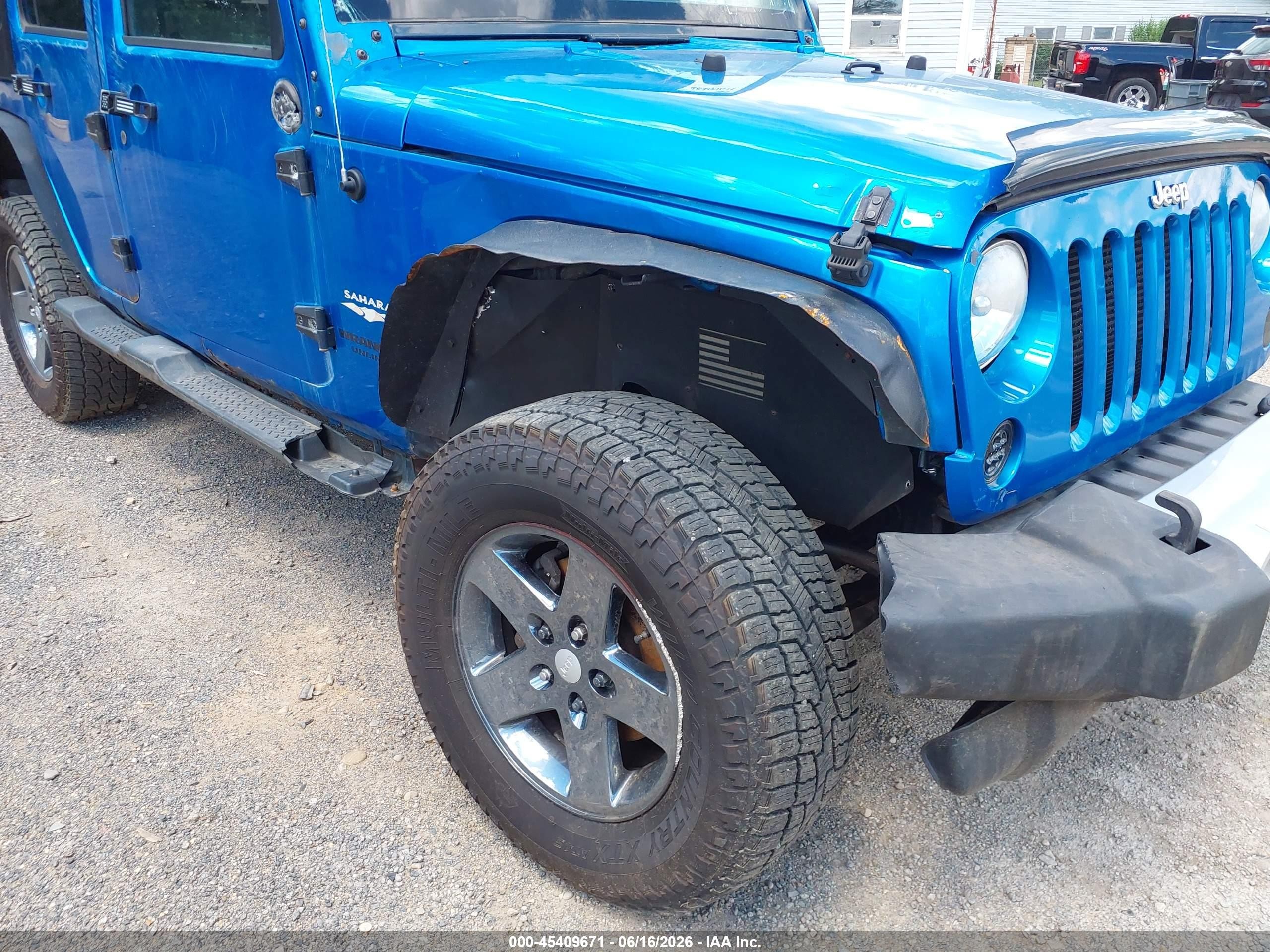 2015 Jeep Wrangler Unlimited Sahara Blue vin: 1C4BJWEG6FL525408