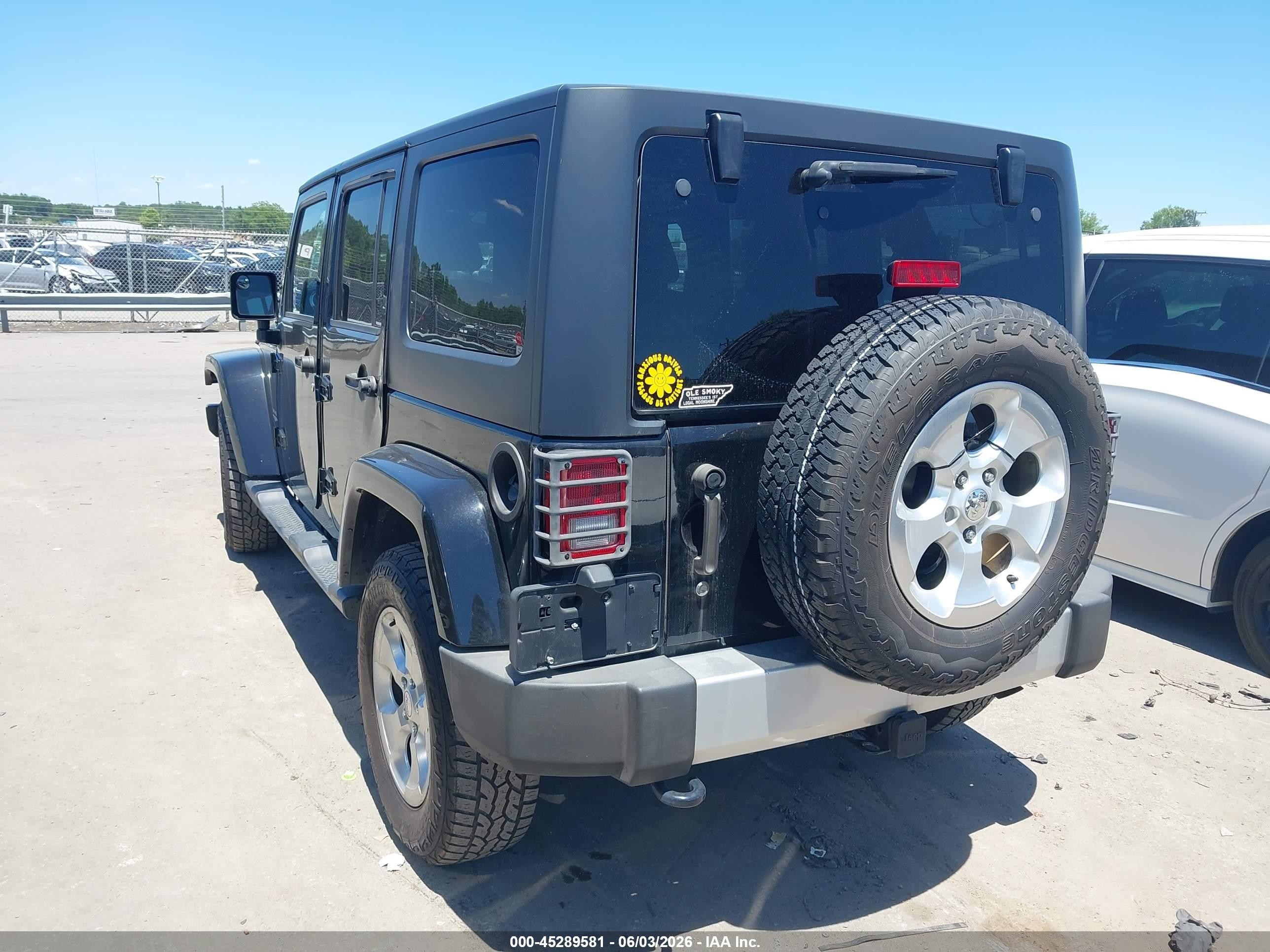 2015 Jeep Wrangler Unlimited Sahara Black vin: 1C4BJWEG6FL739640