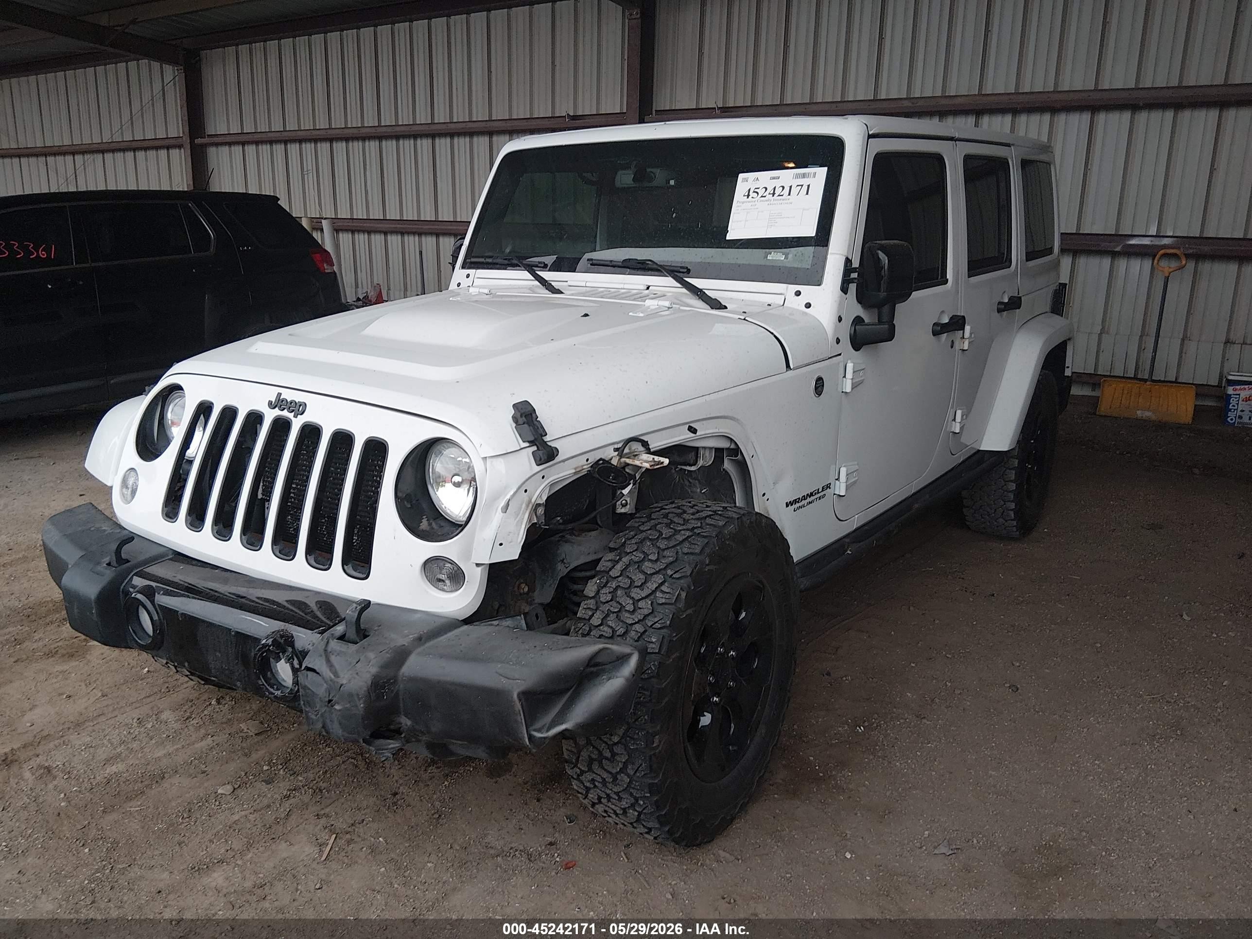 2015 Jeep Wrangler Unlimited Altitude White vin: 1C4BJWEG6FL742585