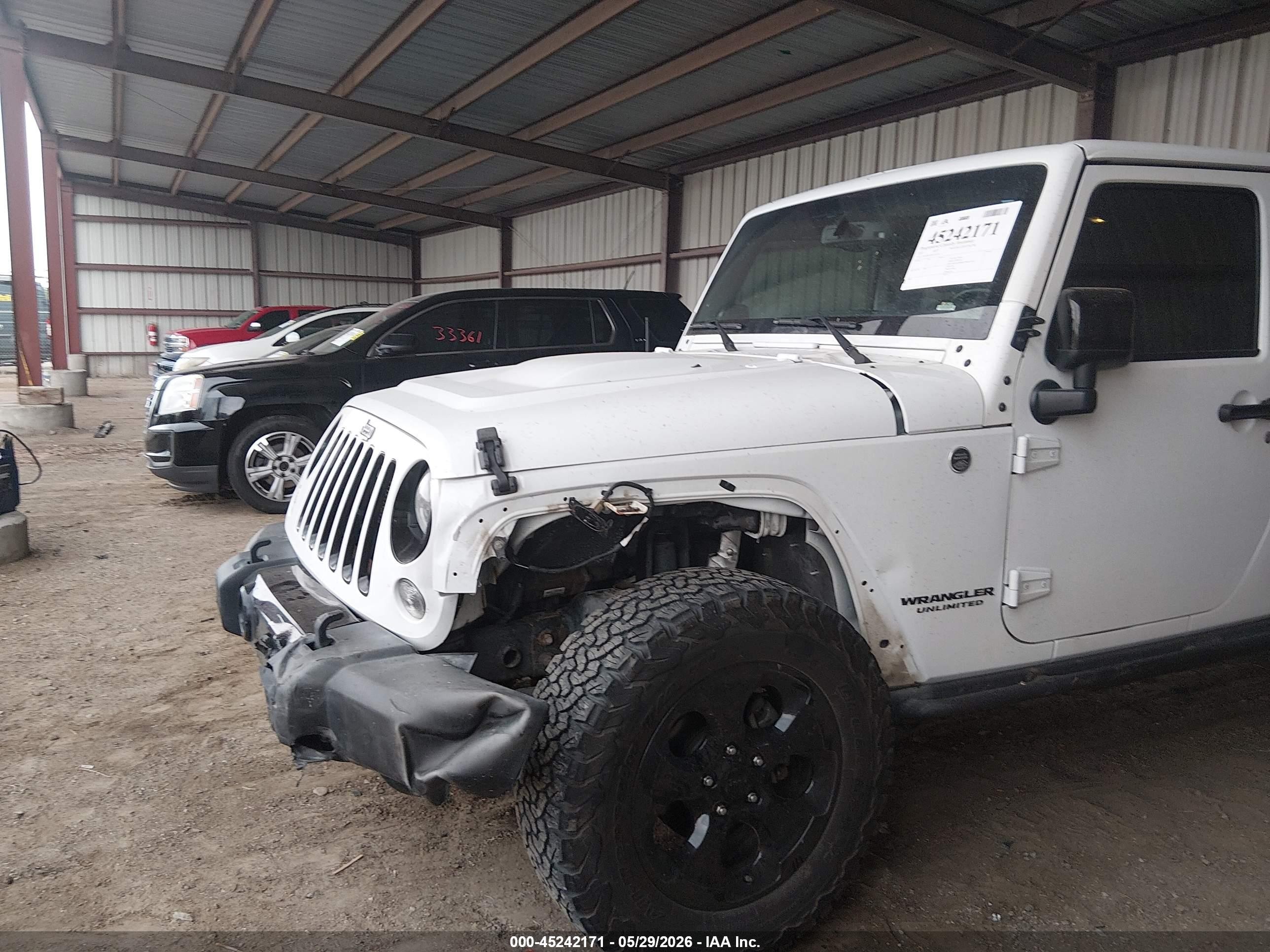 2015 Jeep Wrangler Unlimited Altitude White vin: 1C4BJWEG6FL742585