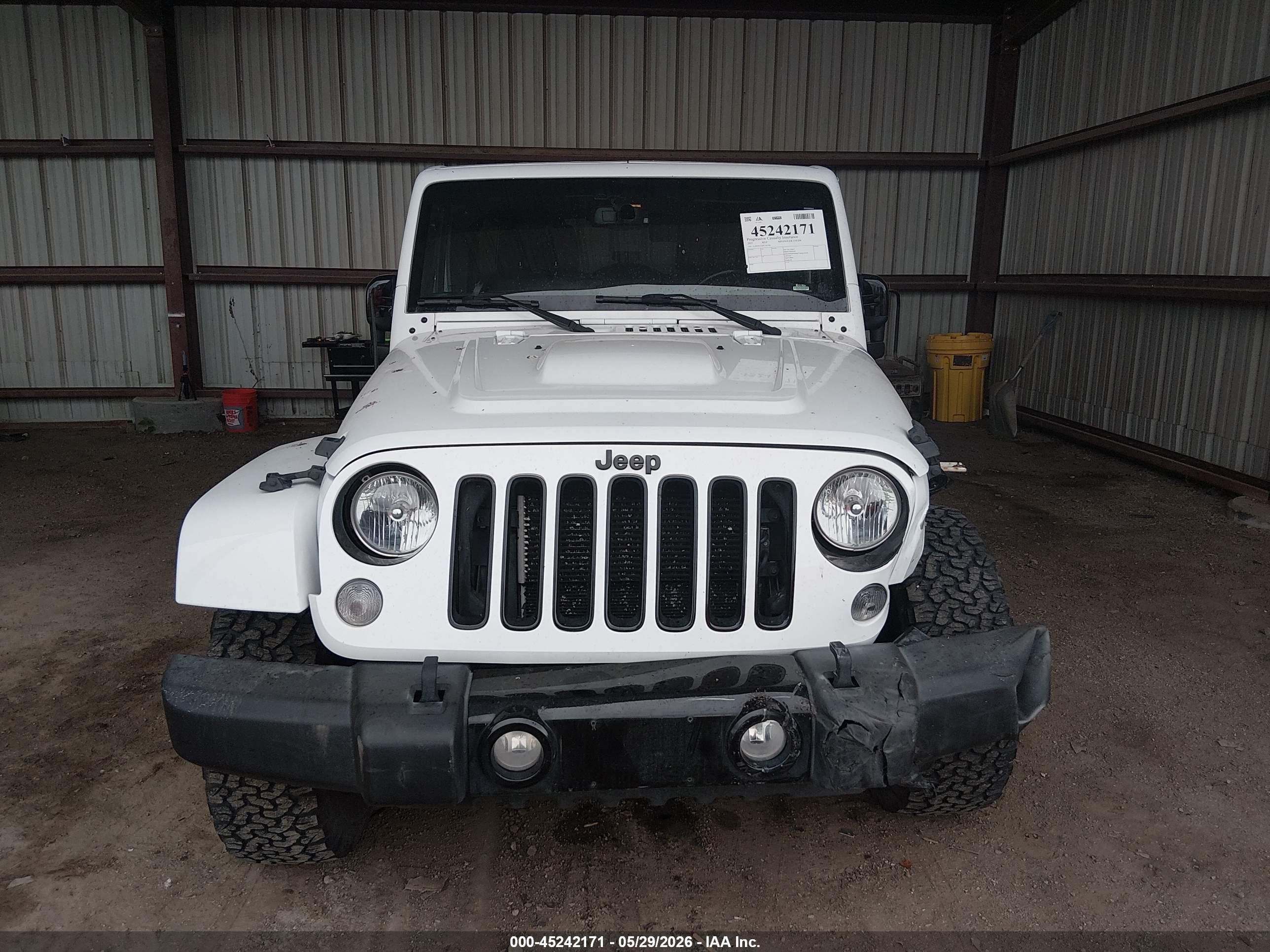 2015 Jeep Wrangler Unlimited Altitude White vin: 1C4BJWEG6FL742585