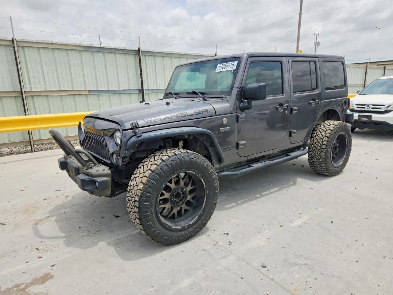 2016 Jeep Wrangler Unlimited Sahara Gray vin: 1C4BJWEG6GL230472