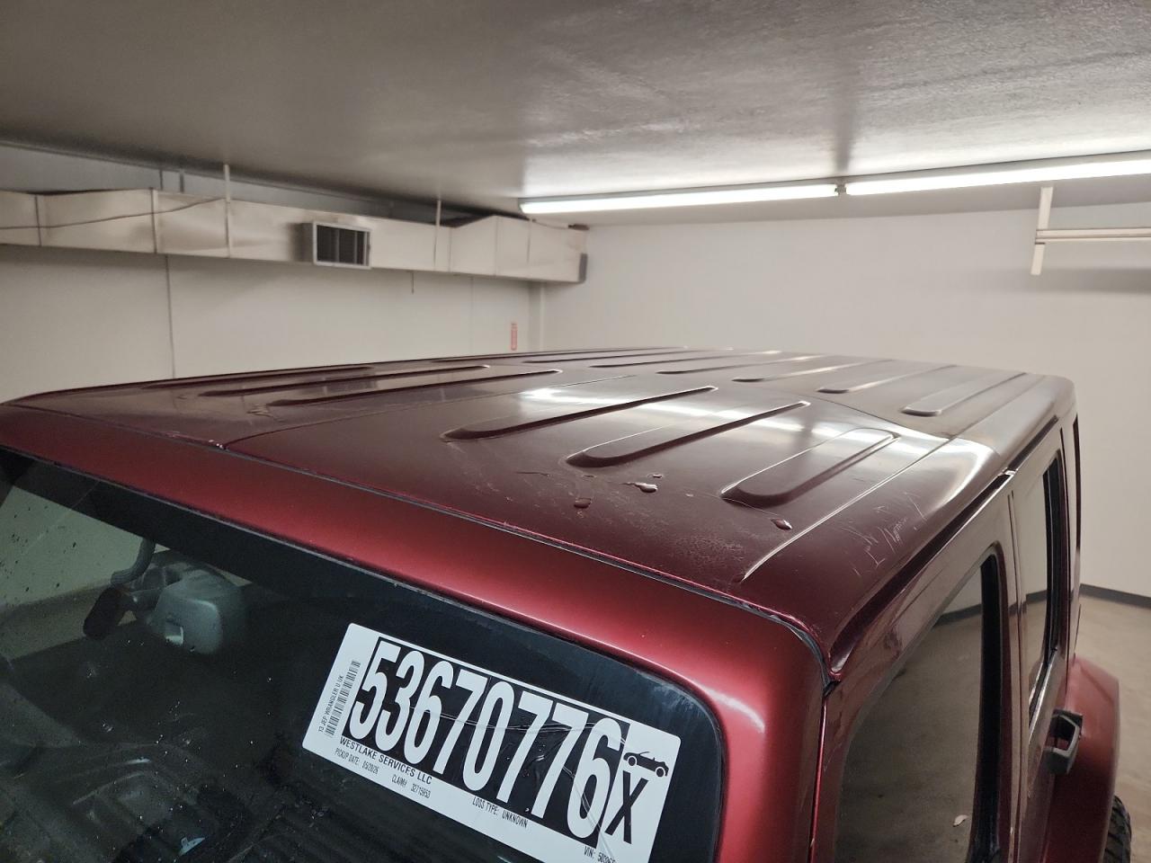 2013 Jeep Wrangler Unlimited Sahara Burgundy vin: 1C4BJWEG7DL503365 Damage: Roof, Multiple Scratches Light, 10 Or More