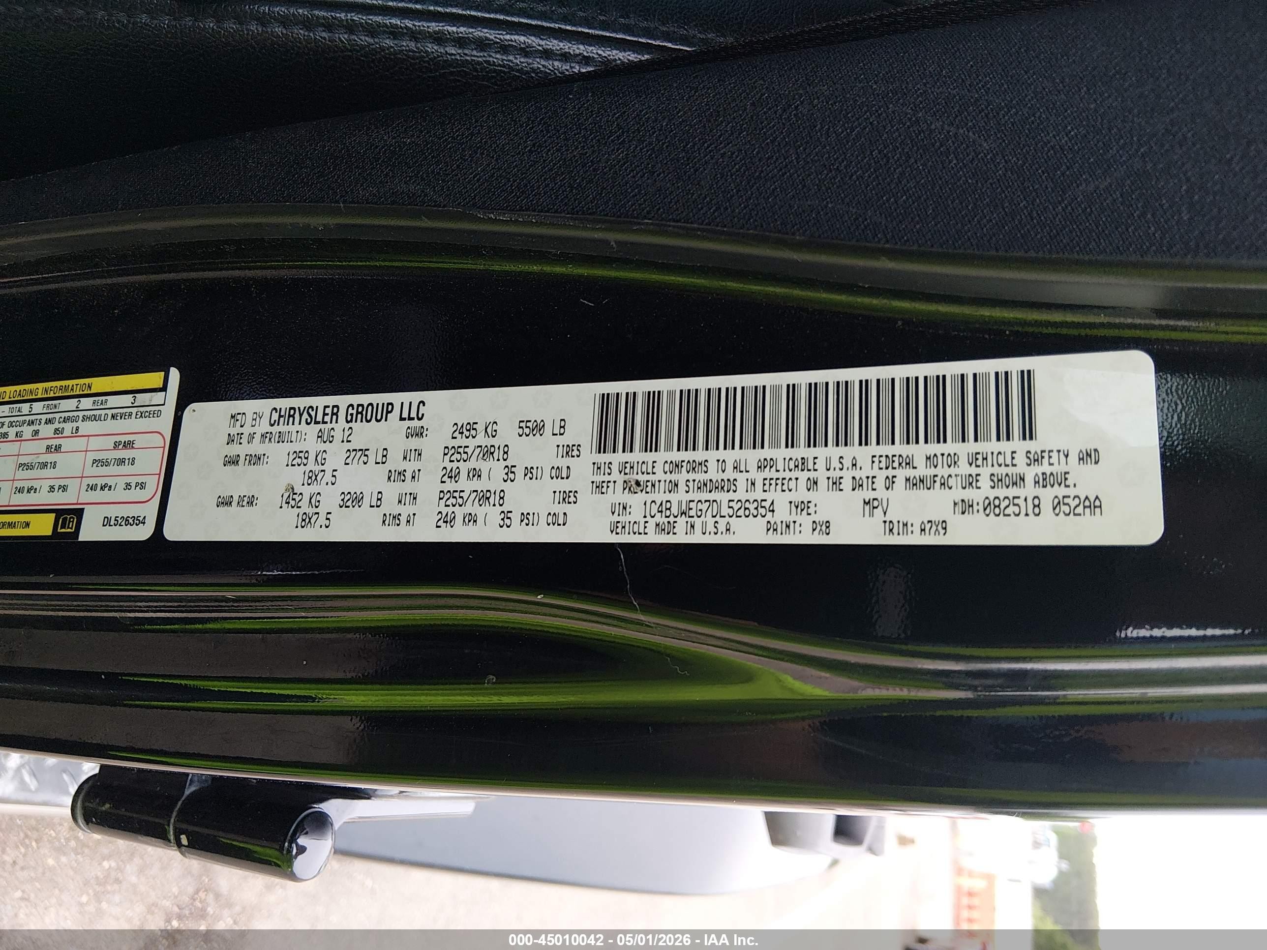 2013 Jeep Wrangler Unlimited Sahara Black vin: 1C4BJWEG7DL526354
