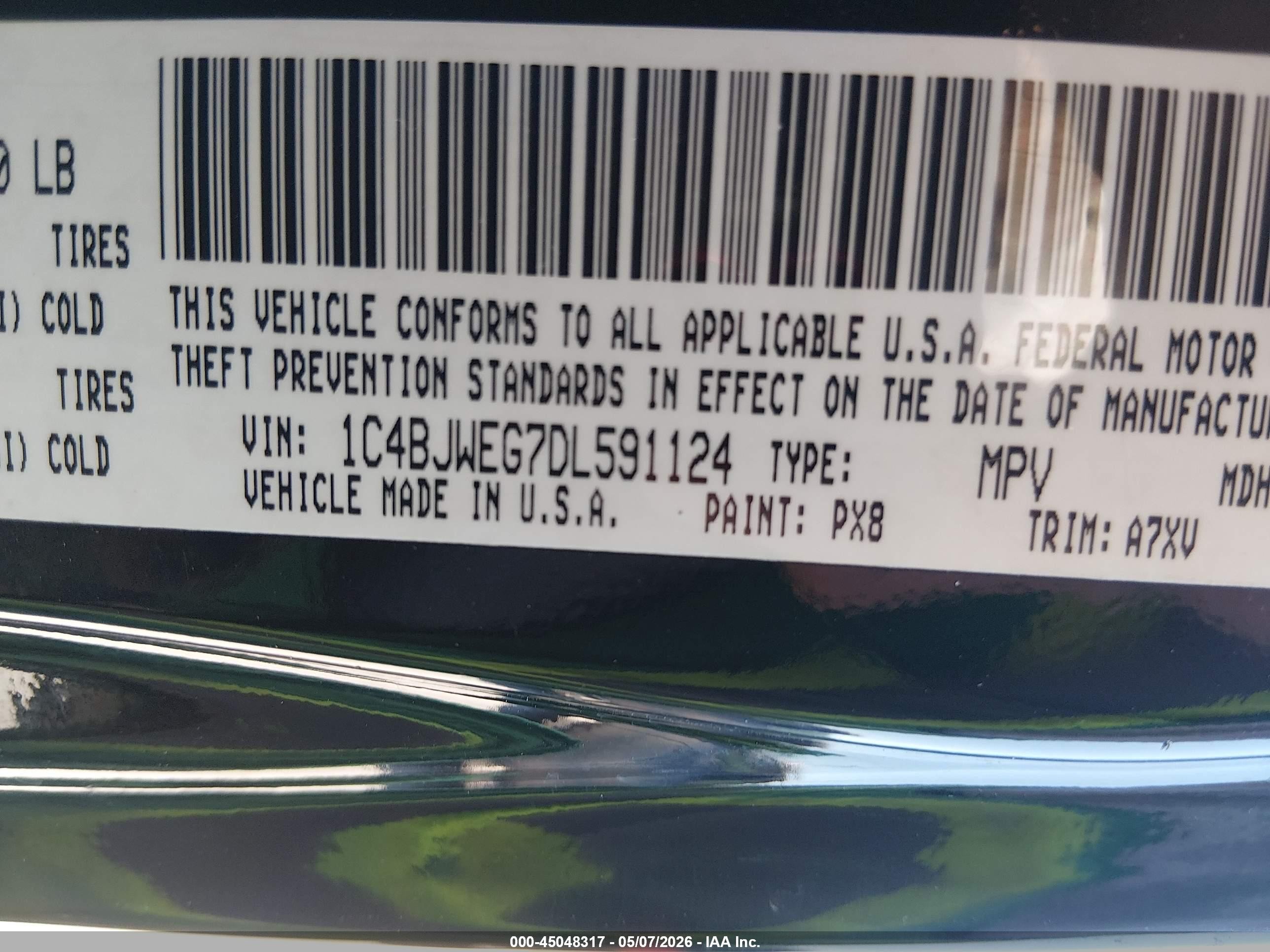2013 Jeep Wrangler Unlimited Sahara Black vin: 1C4BJWEG7DL591124