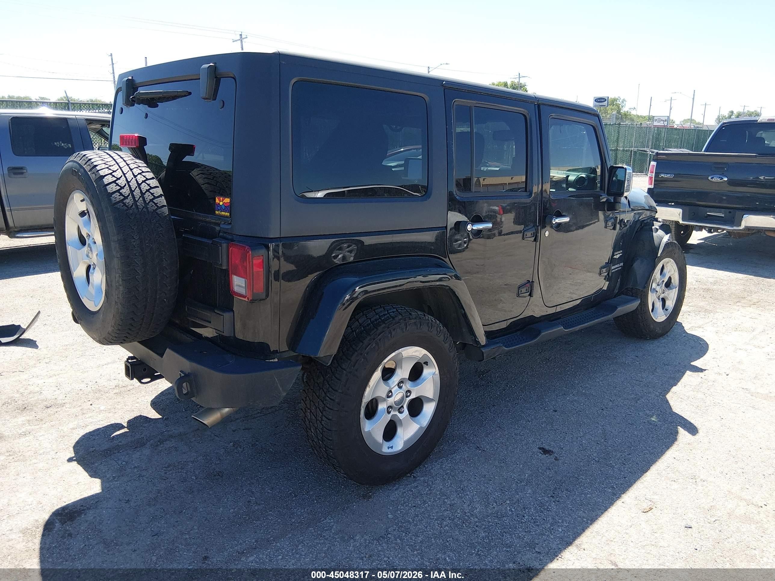 2013 Jeep Wrangler Unlimited Sahara Black vin: 1C4BJWEG7DL591124