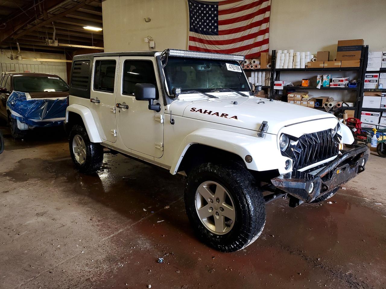2014 Jeep Wrangler Unlimited Sahara Белый vin: 1C4BJWEG7EL164303