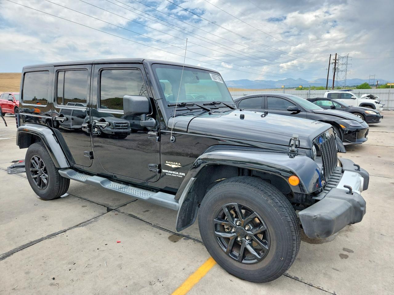 2014 Jeep Wrangler Unlimited Sahara Black vin: 1C4BJWEG7EL185717