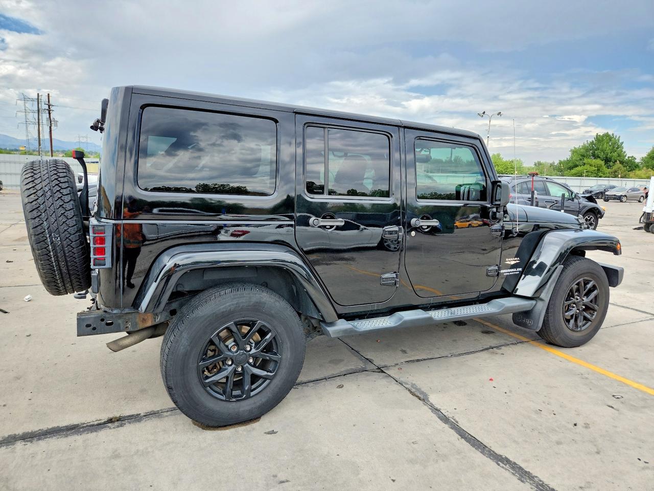 2014 Jeep Wrangler Unlimited Sahara Black vin: 1C4BJWEG7EL185717