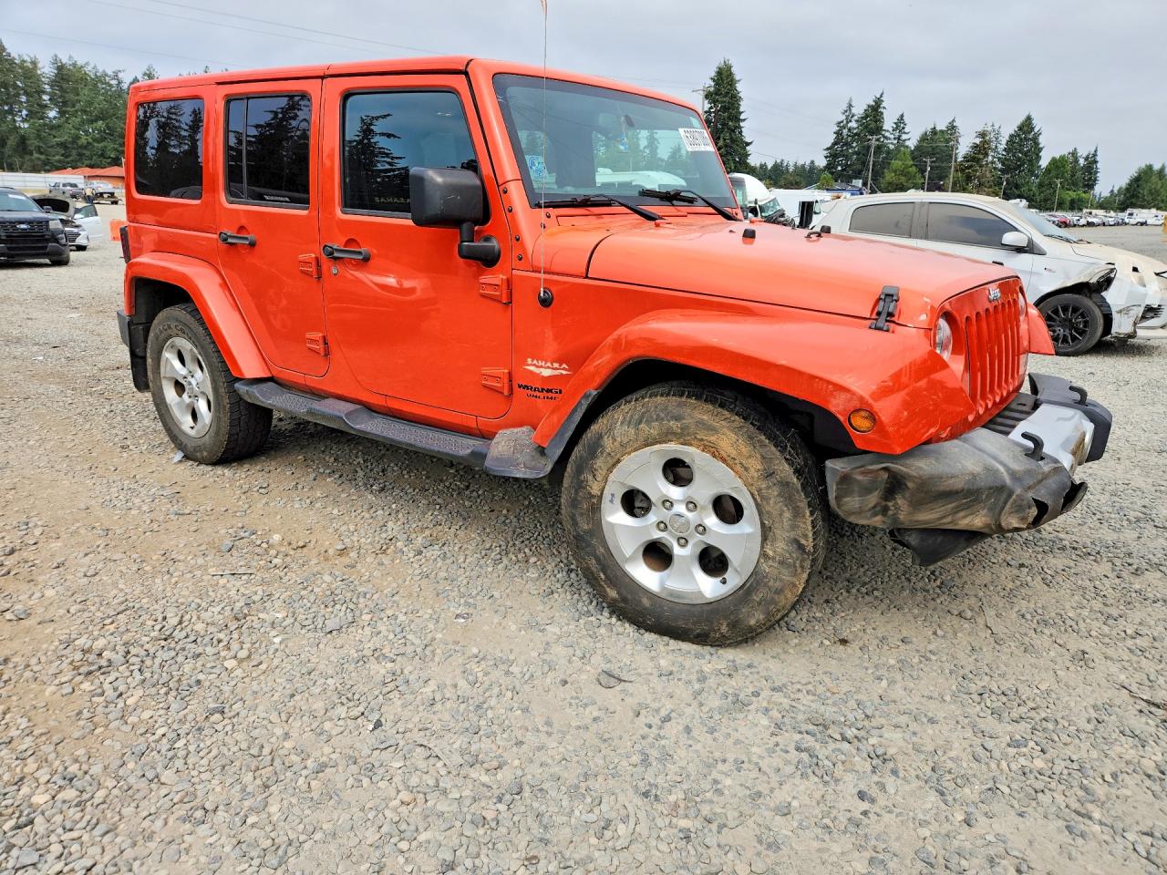 2015 Jeep Wrangler Unlimited Sahara Orange vin: 1C4BJWEG7FL665998