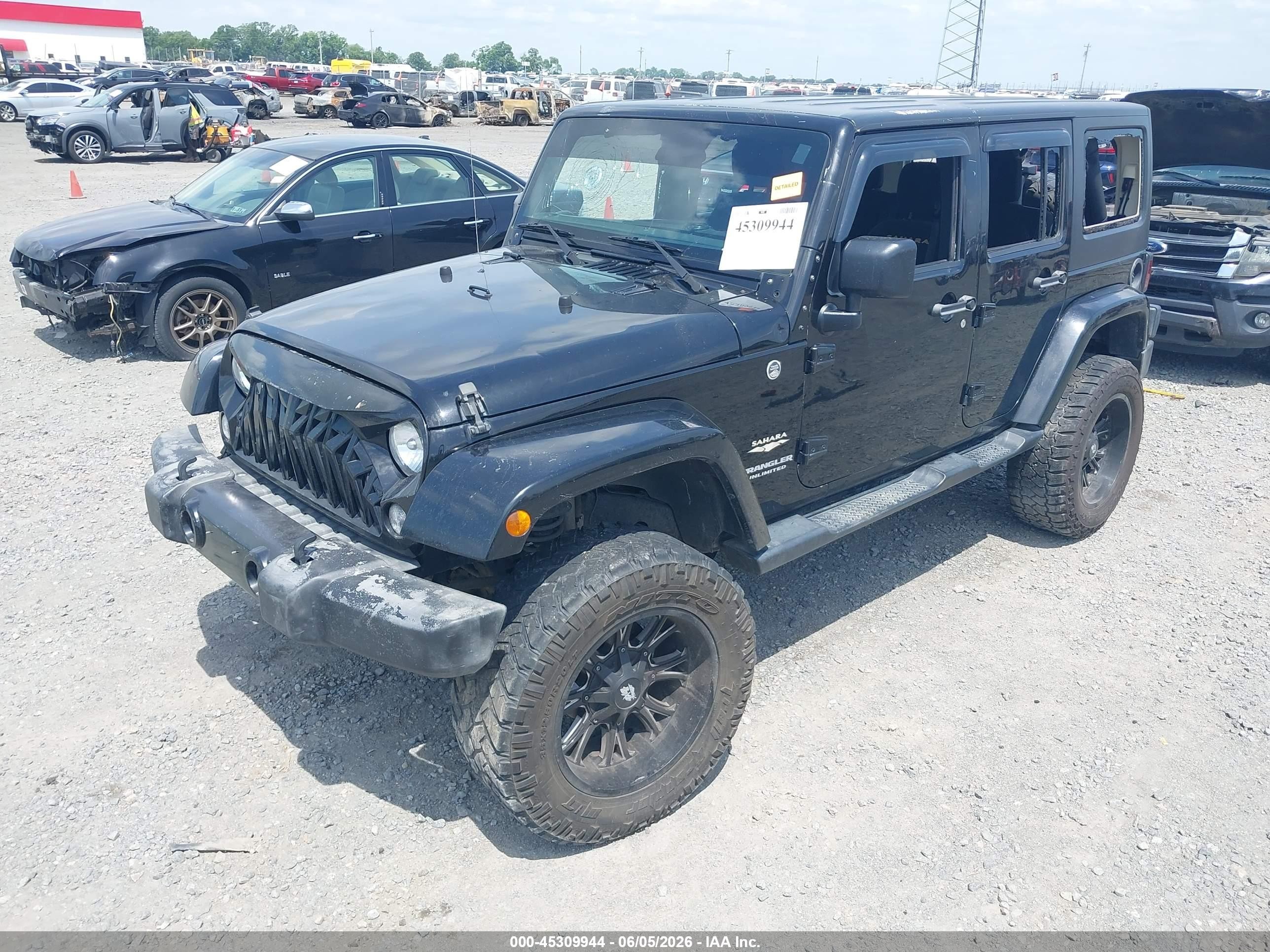 2015 Jeep Wrangler Unlimited Sahara Black vin: 1C4BJWEG7FL685524