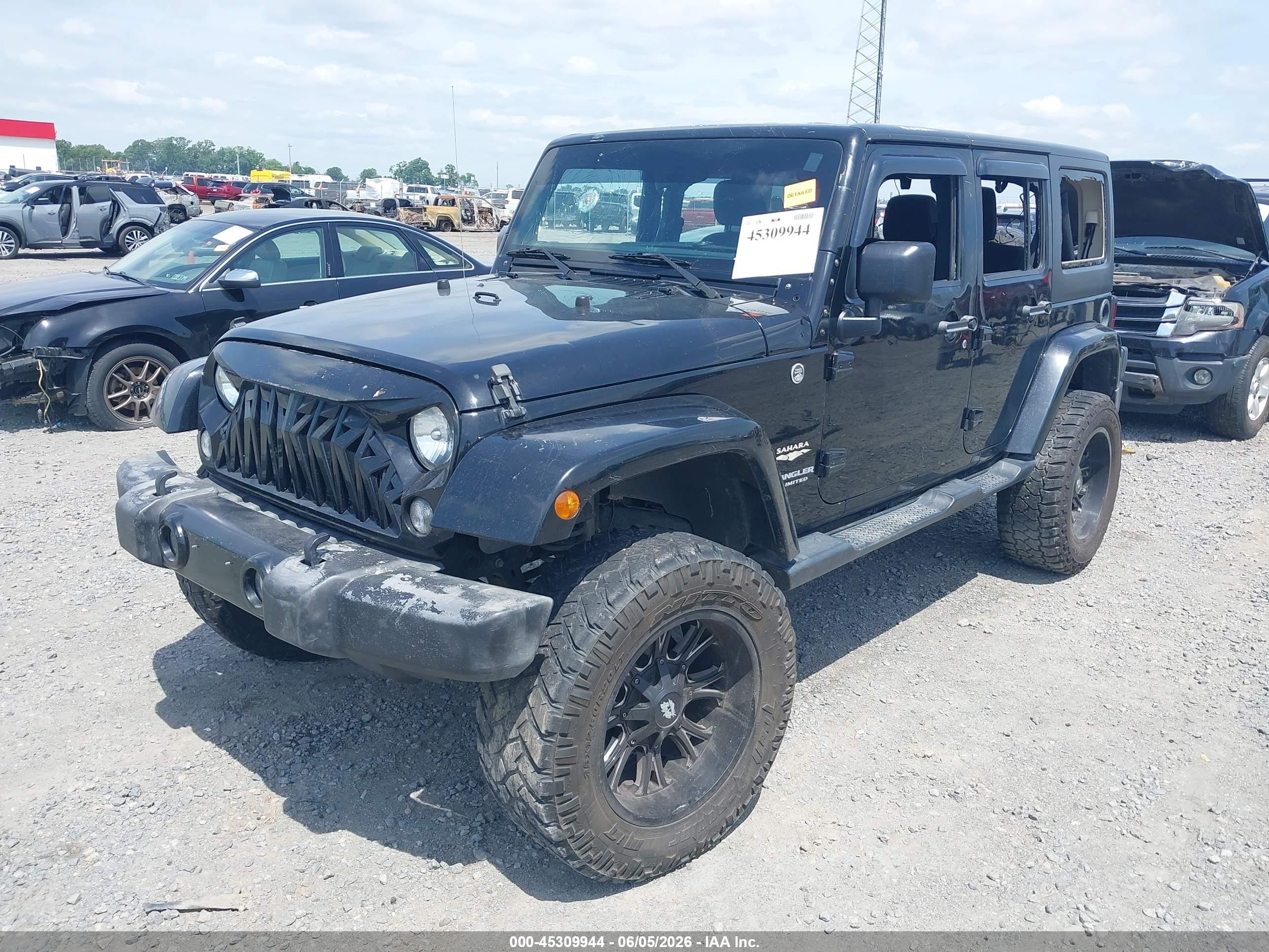 2015 Jeep Wrangler Unlimited Sahara Black vin: 1C4BJWEG7FL685524