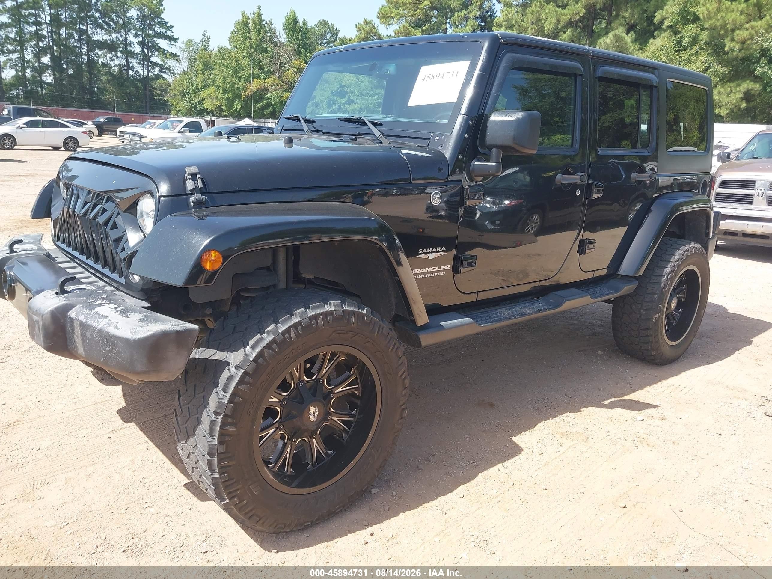 2015 Jeep Wrangler Unlimited Sahara Black vin: 1C4BJWEG7FL685524
