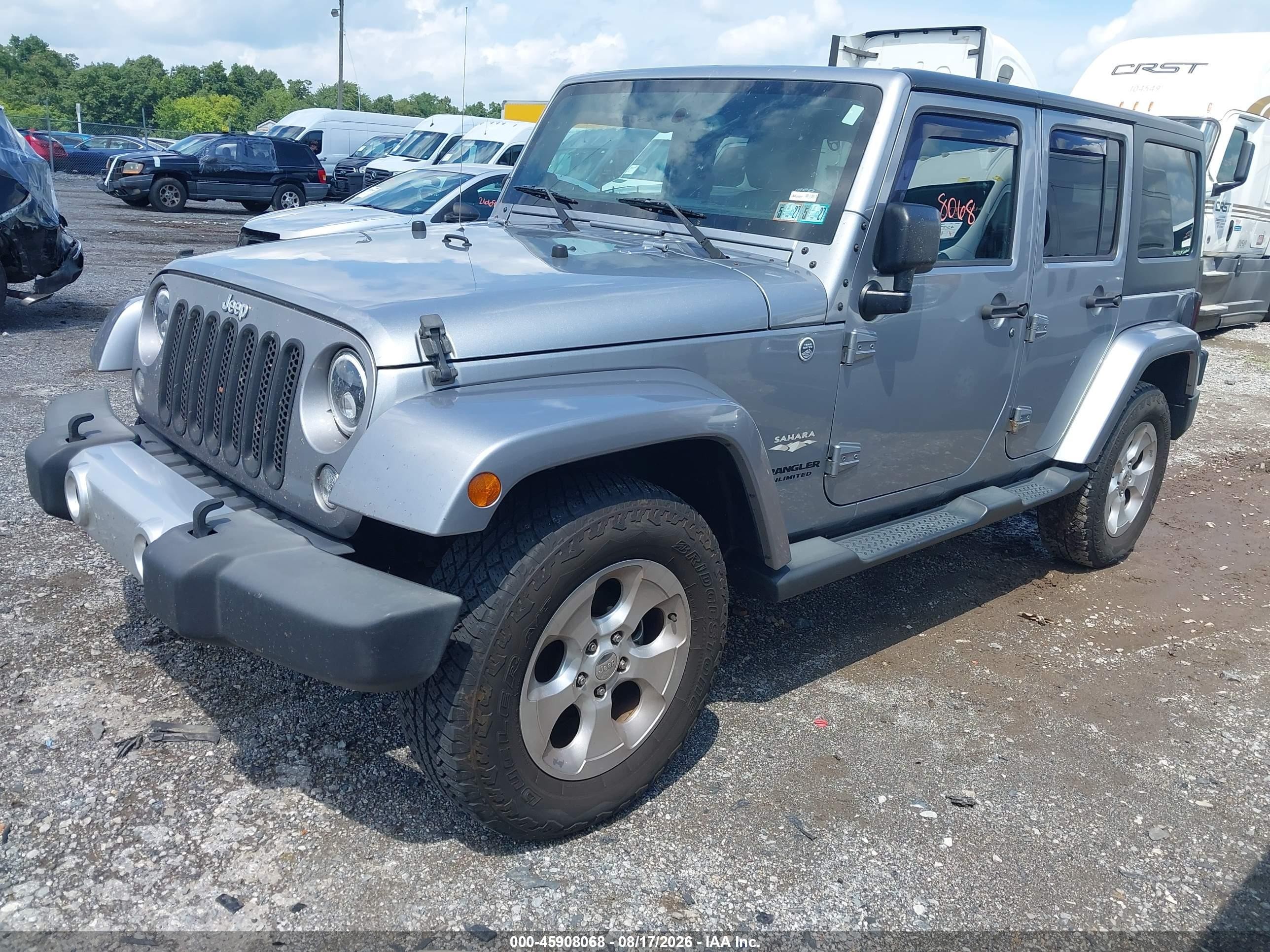 2015 Jeep Wrangler Unlimited Sahara Silver vin: 1C4BJWEG7FL700409