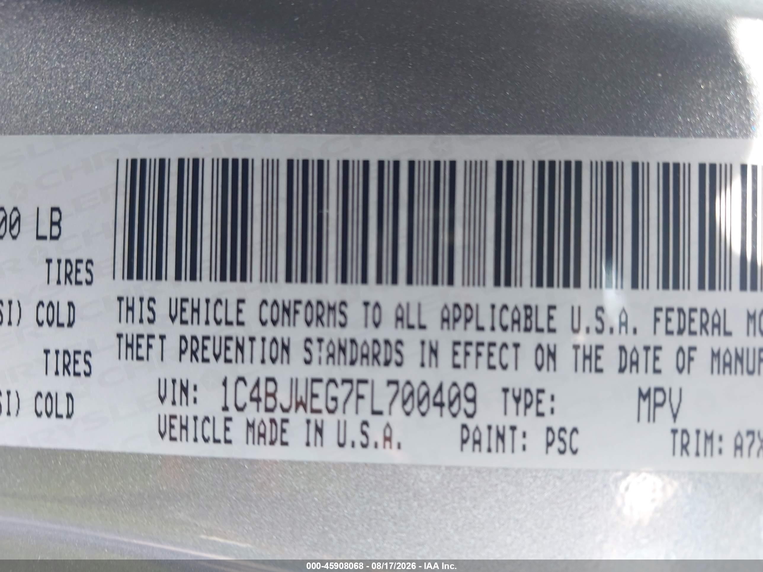 2015 Jeep Wrangler Unlimited Sahara Silver vin: 1C4BJWEG7FL700409