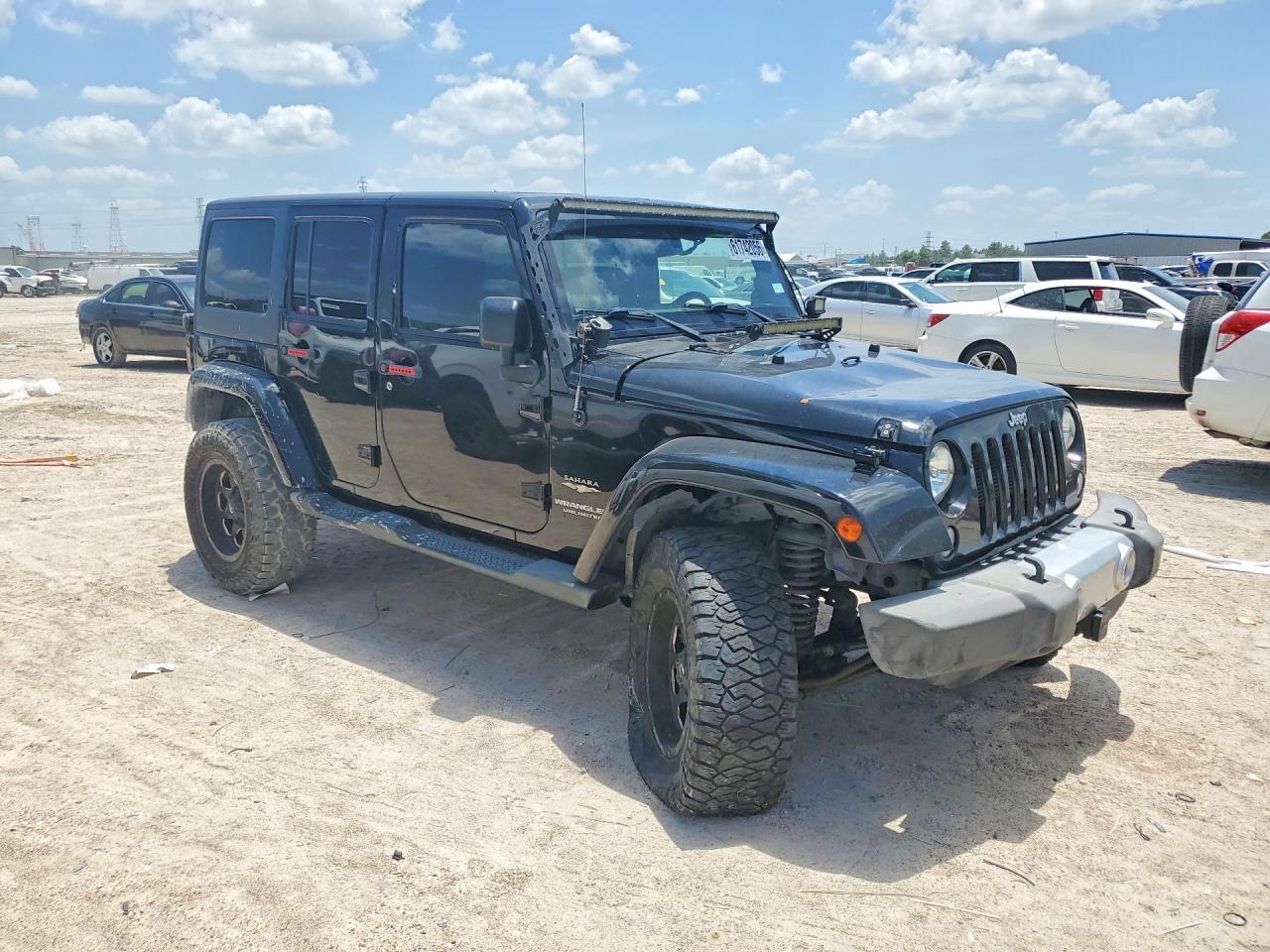 2015 Jeep Wrangler Unlimited Sahara Black vin: 1C4BJWEG7FL704508