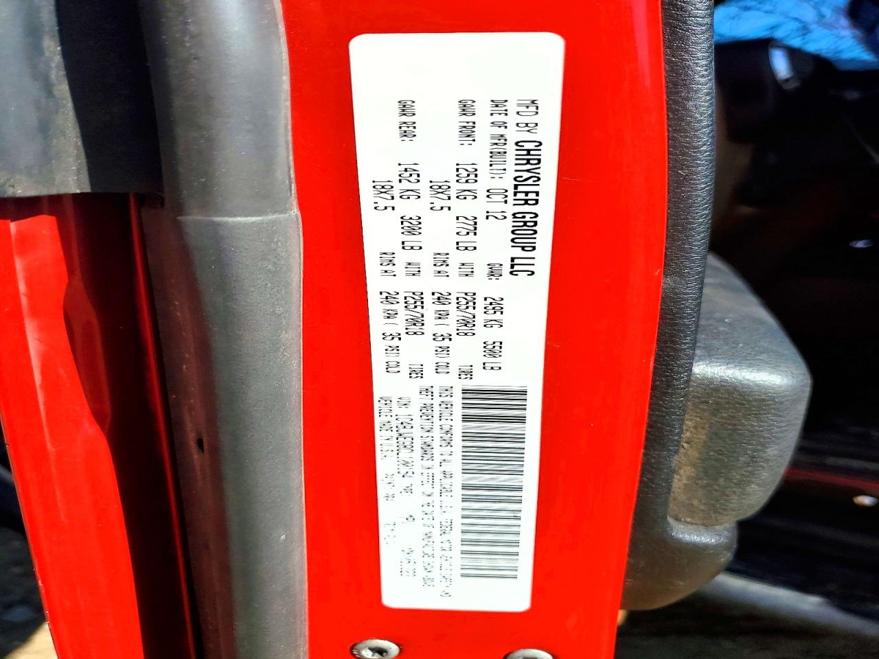 2012 Jeep Wrangler Unlimited Sahara Red vin: 1C4BJWEG8CL100154
