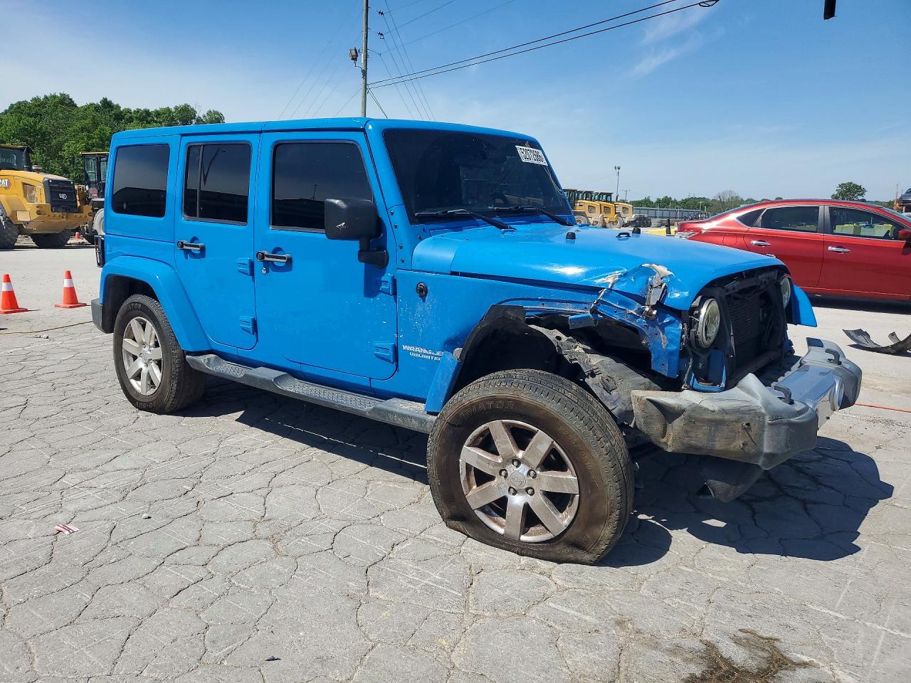 2012 Jeep Wrangler Unlimited Sahara Blue vin: 1C4BJWEG8CL131503
