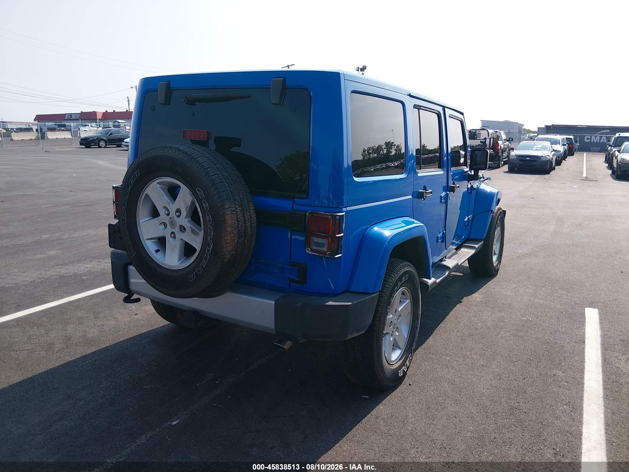 2012 Jeep Wrangler Unlimited Sahara Blue vin: 1C4BJWEG8CL131503