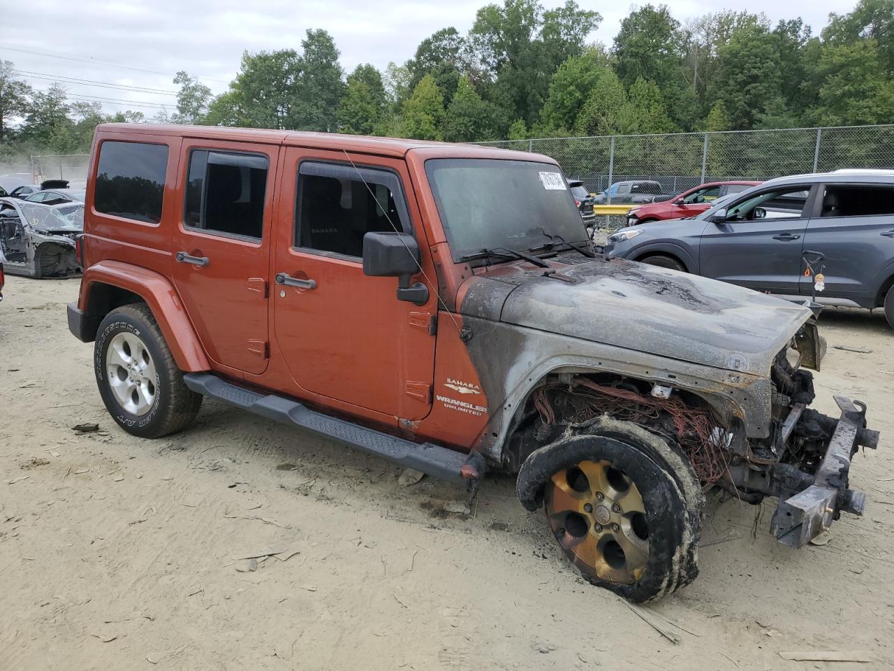 2014 Jeep Wrangler Unlimited Sahara Orange vin: 1C4BJWEG8EL258447