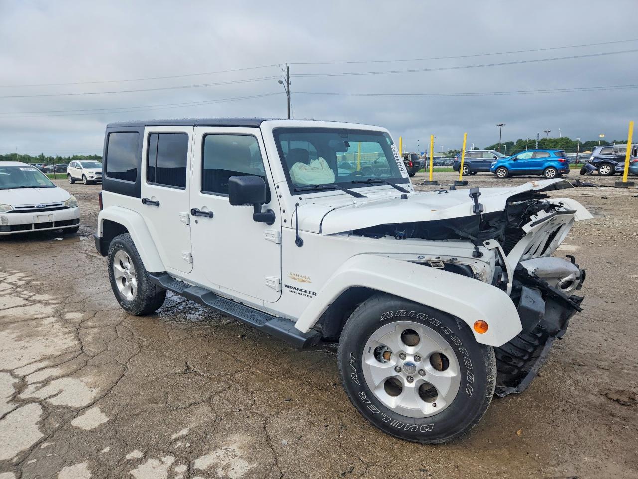 2015 Jeep Wrangler Unlimited Sahara White vin: 1C4BJWEG8FL764216