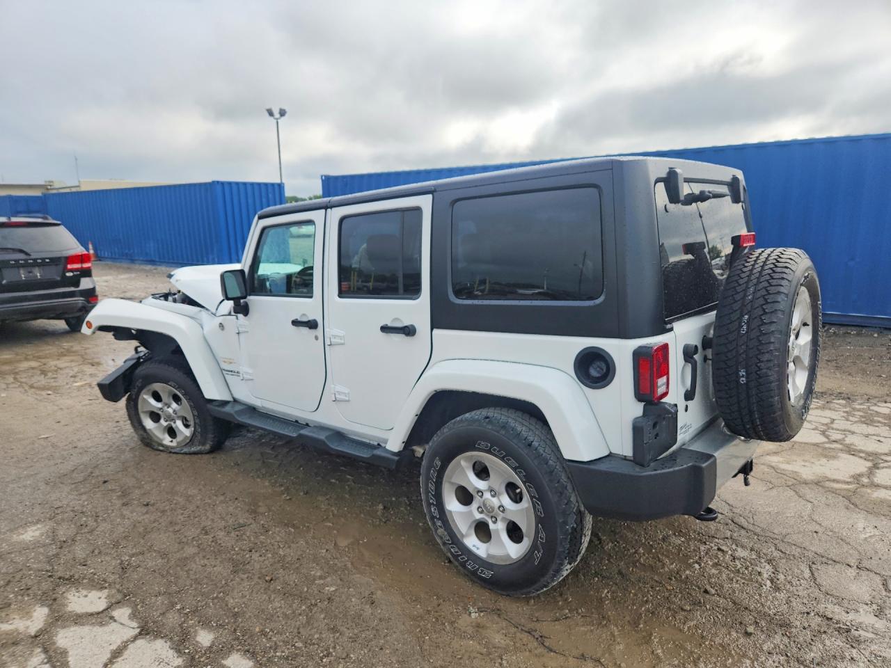 2015 Jeep Wrangler Unlimited Sahara White vin: 1C4BJWEG8FL764216