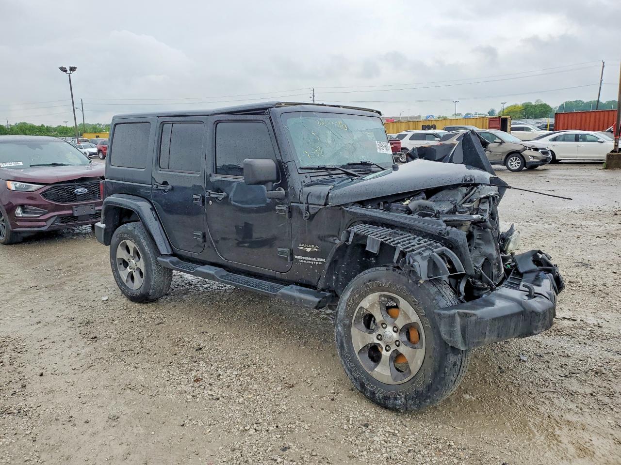 2017 Jeep Wrangler Unlimited Sahara Black vin: 1C4BJWEG8HL591073
