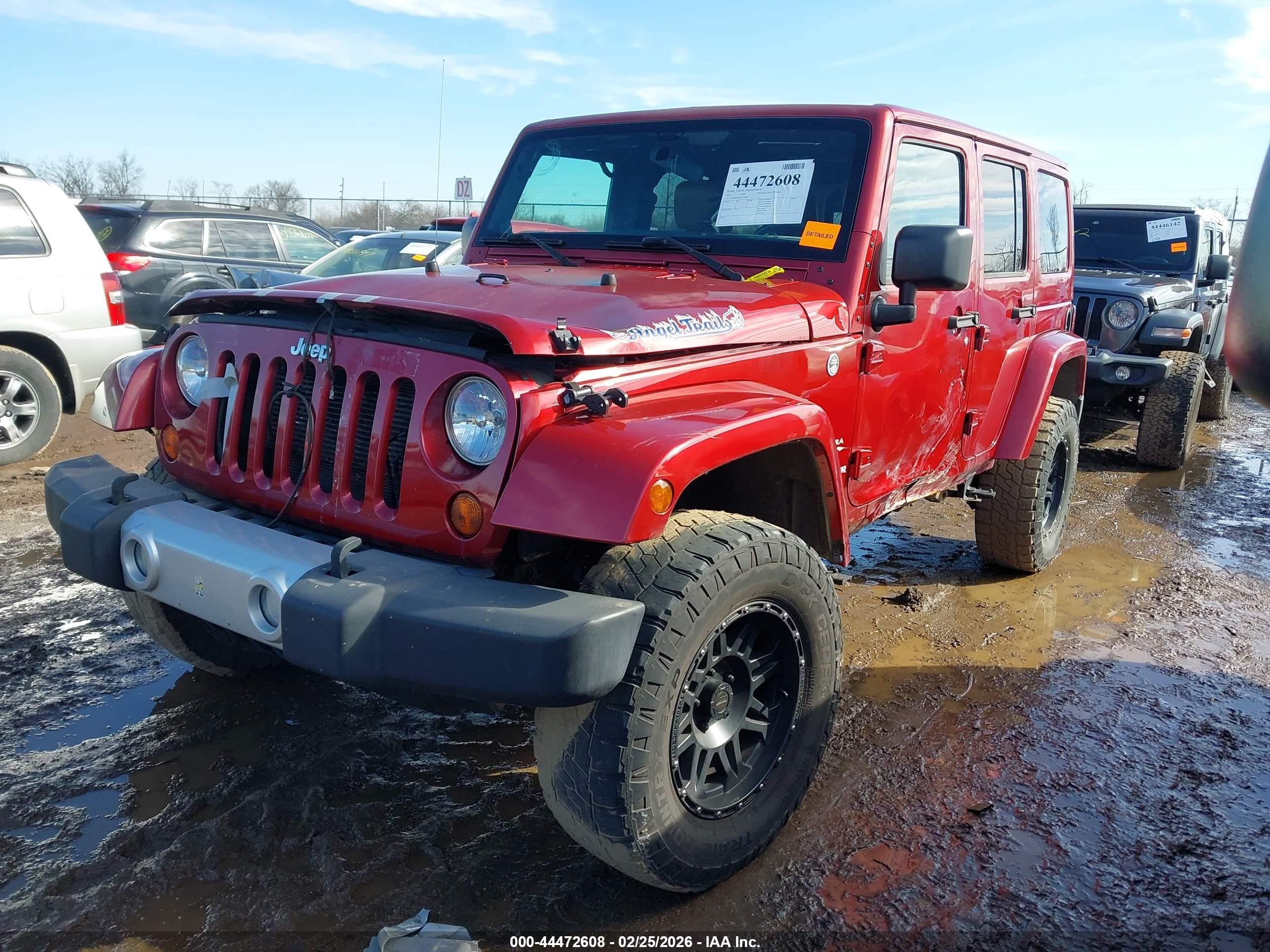 2012 Jeep Wrangler Unlimited Sahara Red vin: 1C4BJWEG9CL110997