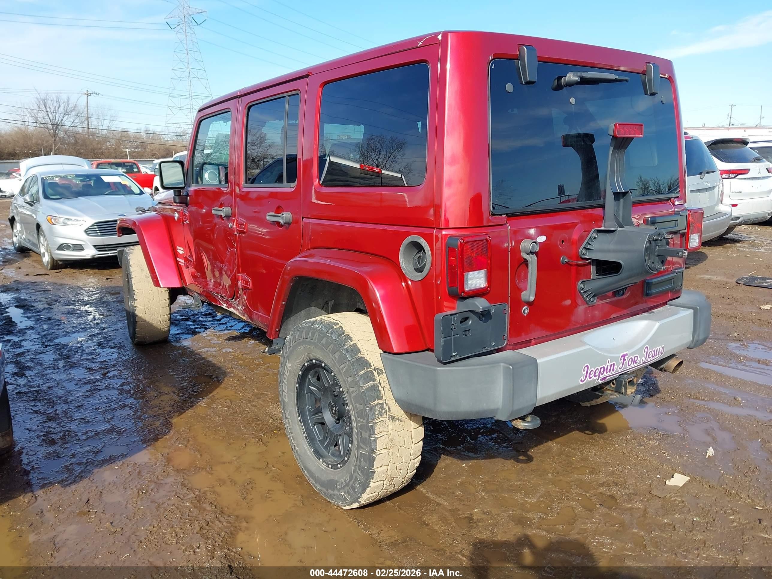 2012 Jeep Wrangler Unlimited Sahara Red vin: 1C4BJWEG9CL110997